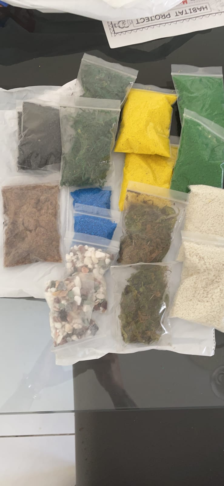 NWFashion 9 Bags Total 300Gram Scenery Basing Material Kit, Stone, Snow, Grass, Moss Stick, River, Desert customer photo 2