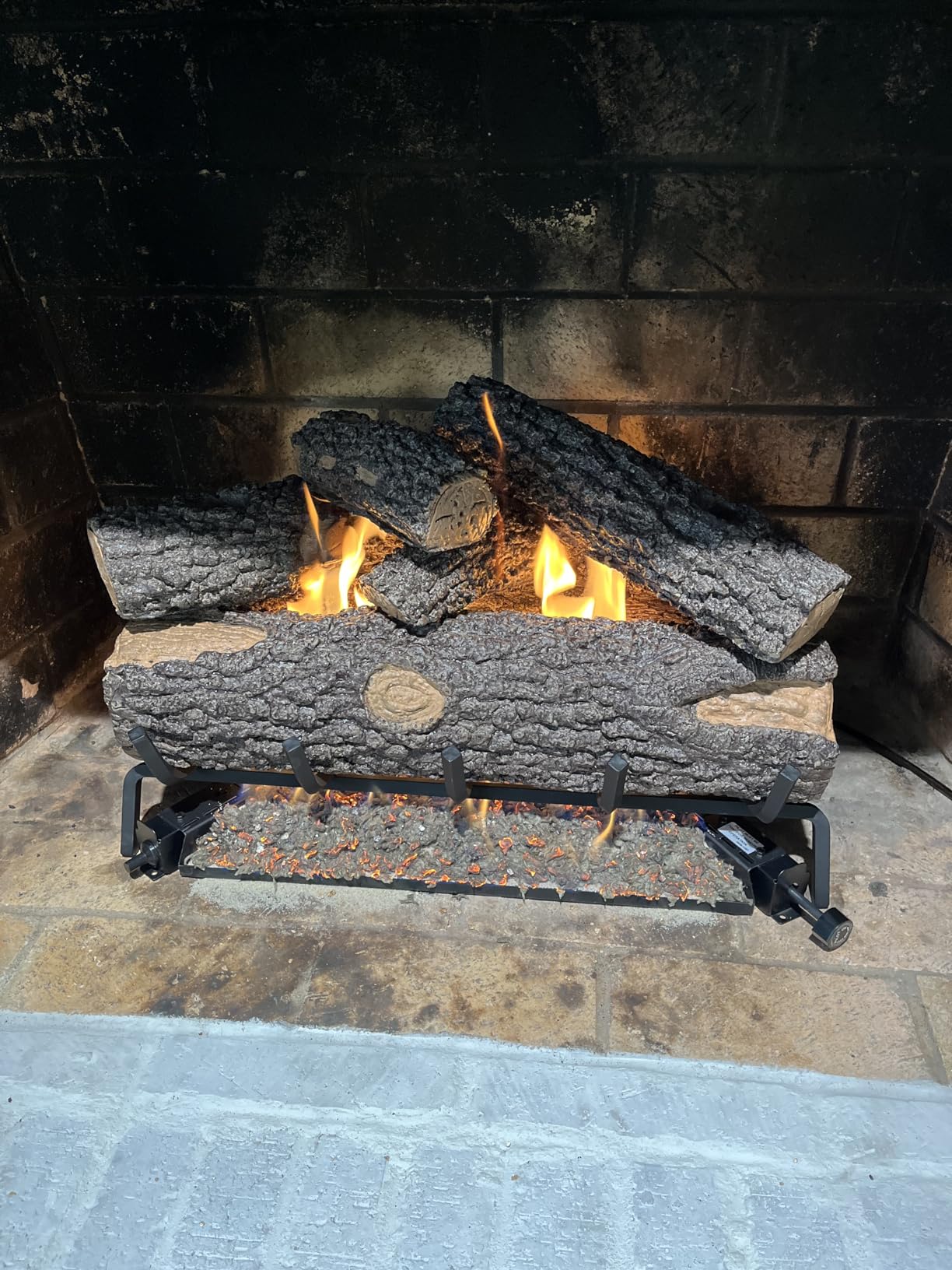 Real Fyre Woodland Oak 24-Inch Vented Gas Logs, Hand-Painted Ceramic, Logs Only (No Burner) customer photo 2