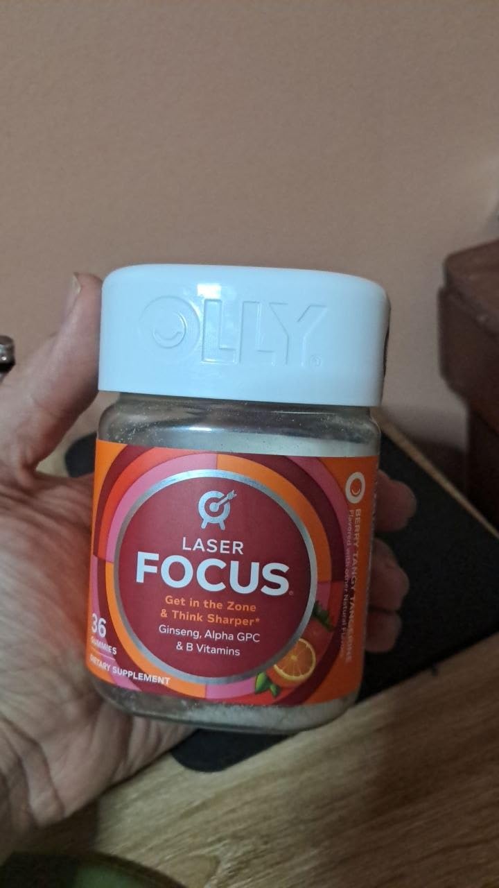 OLLY Laser Focus Gummy Supplement, Ginseng Extract, Alpha GPC - 36 Count | Cognitive Support, A blend of Ginseng, Alpha GPC & B Vitamins, Gluten Free customer photo 2
