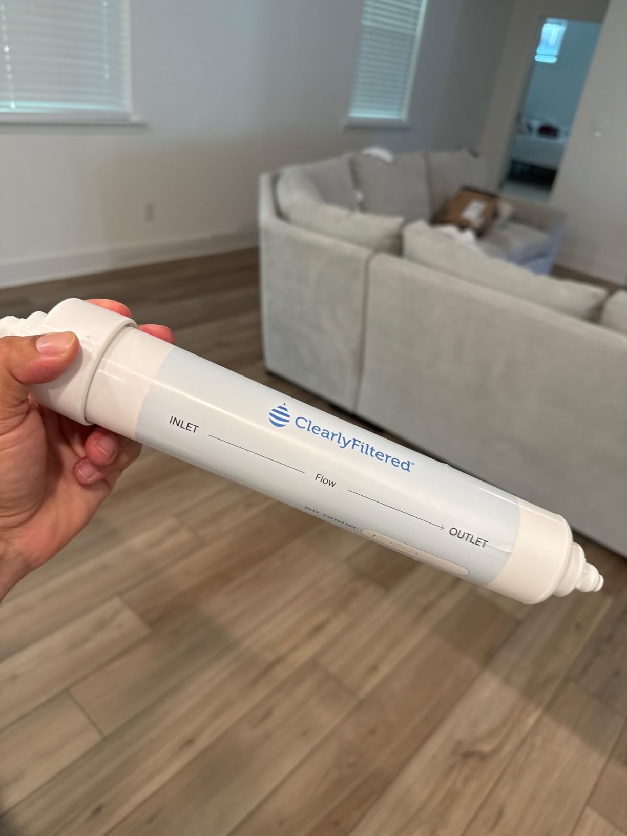 Clearly Filtered Inline Water Filter for Refrigerator, Ice Maker Water Line | Fits Plastic Vinyl Copper 1/4 Inch Tubing, Targets up to 232+ Contaminants, Reduces Fluoride, Lead, PFAS, Arsenic customer photo 1