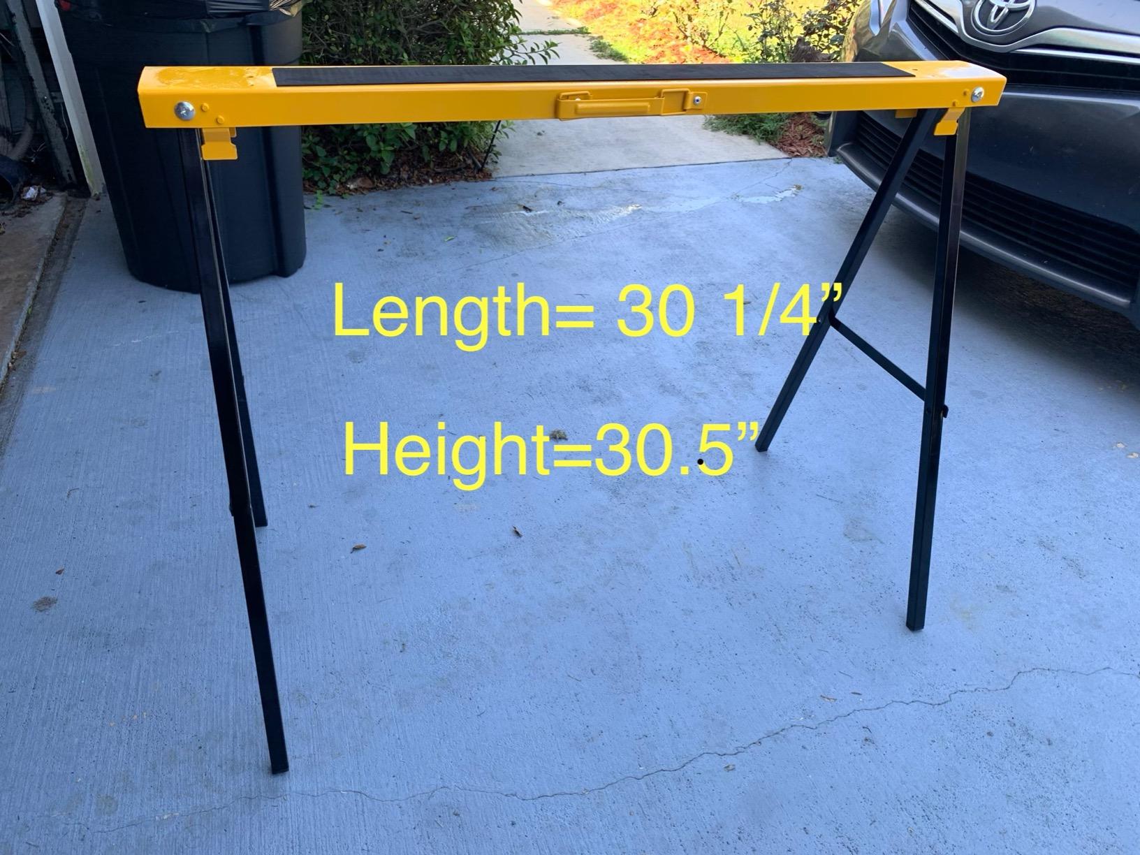 Forup Portable Folding Sawhorse, Heavy Duty Twin Pack, 275 lb Weight Capacity Each 2 Pack (Yellow) customer photo 1