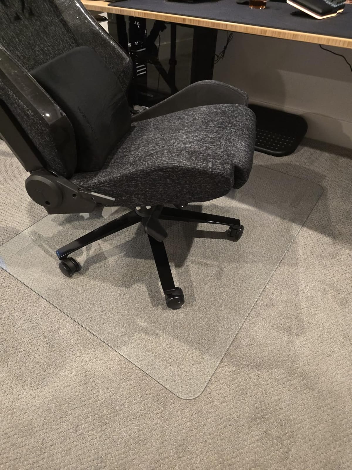 Lorell Tempered Glass Chairmat, 46