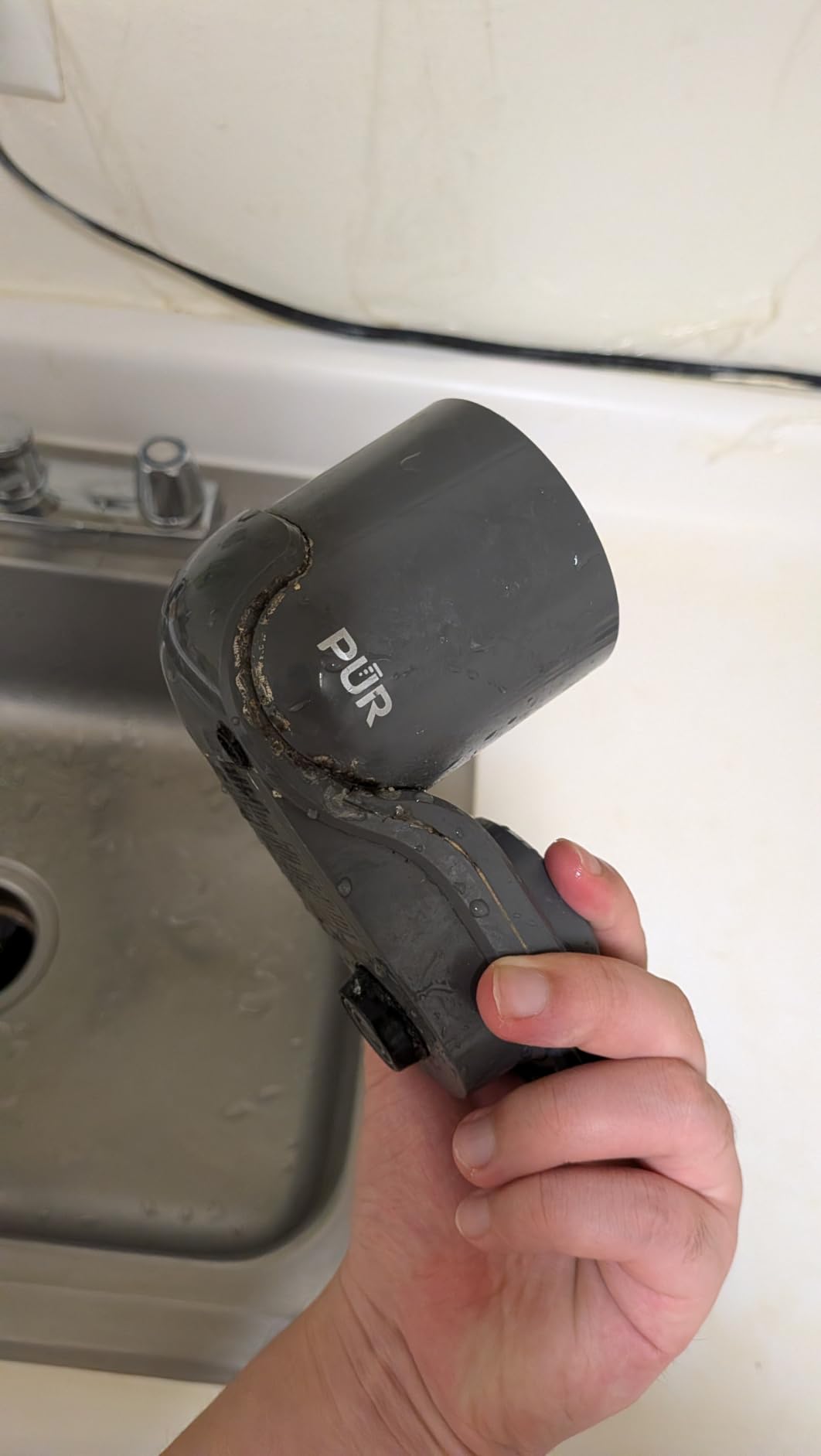 PUR Plus Faucet-Mount Water Filtration System, Lead-Reducing Filter, Grey customer photo 2