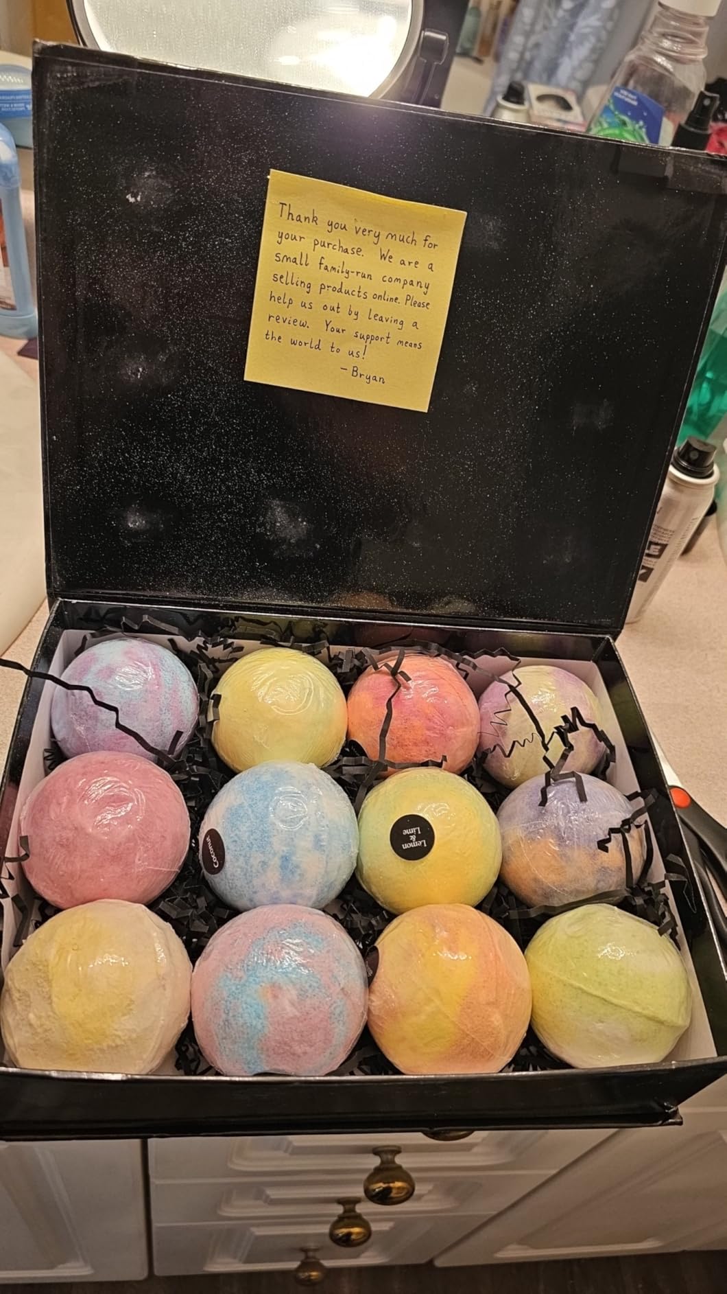Aqua Elegante Luxury Bath Bombs for Women - Gift Set of 12 Large Bathbombs | Natural, Vegan, Moisturizing, At Home Spa Present with Essential Oils, Shea Butter, Coconut Oil for Mom, Wife, Girlfriend customer photo 2