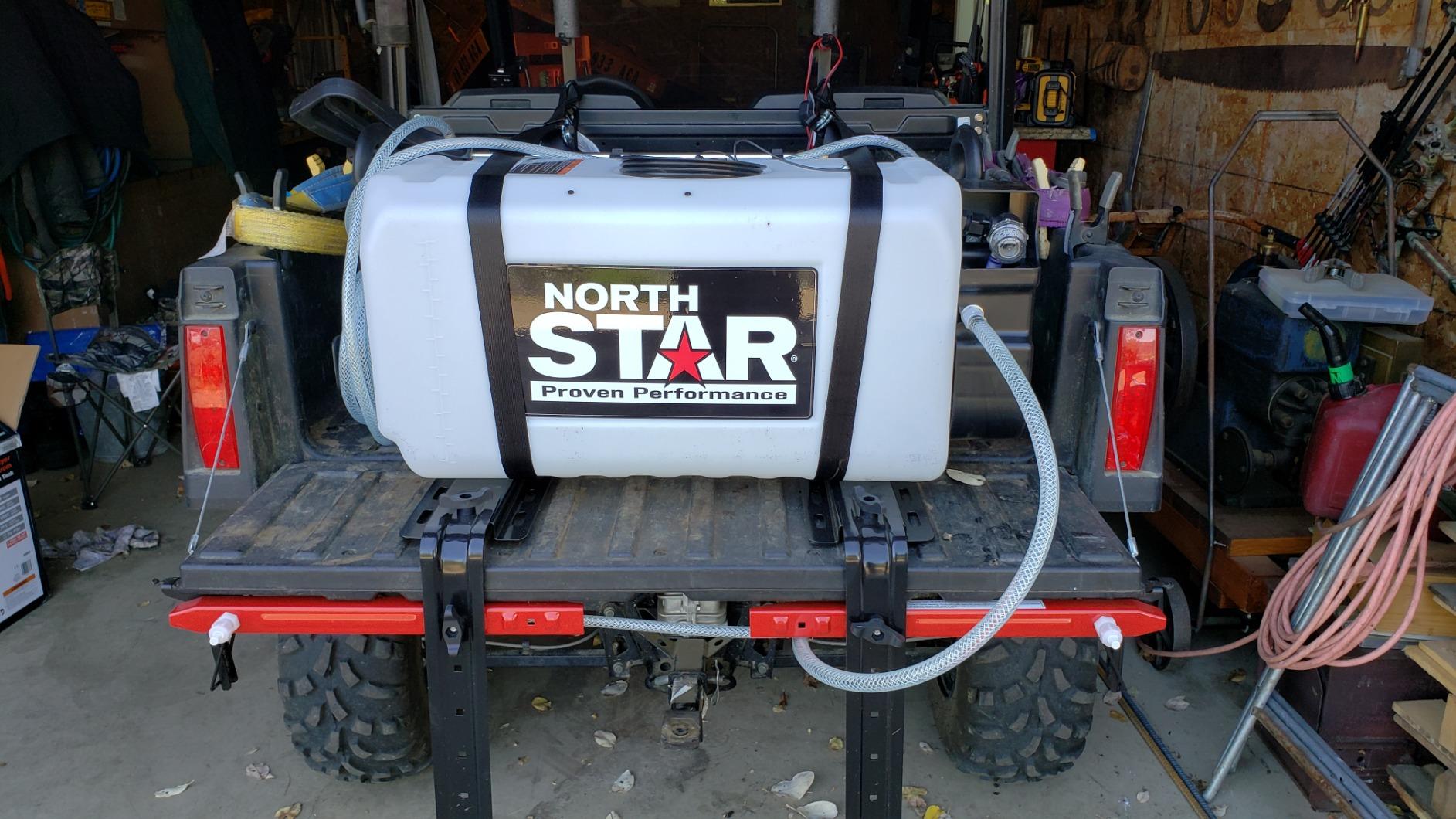 NorthStar ATV Broadcast and Spot Sprayer with 2-Nozzle Boom, 26 Gallon, 2.2 GPM, 12V, 70 PSI, NSQ Series On-Demand Pump, 6.7 Ft Spray Pattern, for Lawn, Farm, Pasture and Acreage customer photo 1