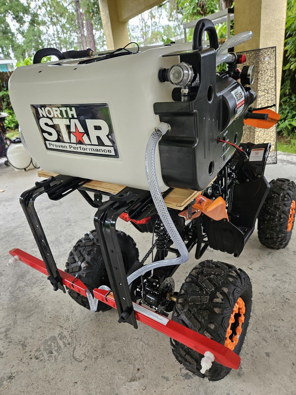 NorthStar ATV Broadcast and Spot Sprayer with 2-Nozzle Boom, 26 Gallon, 2.2 GPM, 12V, 70 PSI, NSQ Series On-Demand Pump, 6.7 Ft Spray Pattern, for Lawn, Farm, Pasture and Acreage customer photo 2