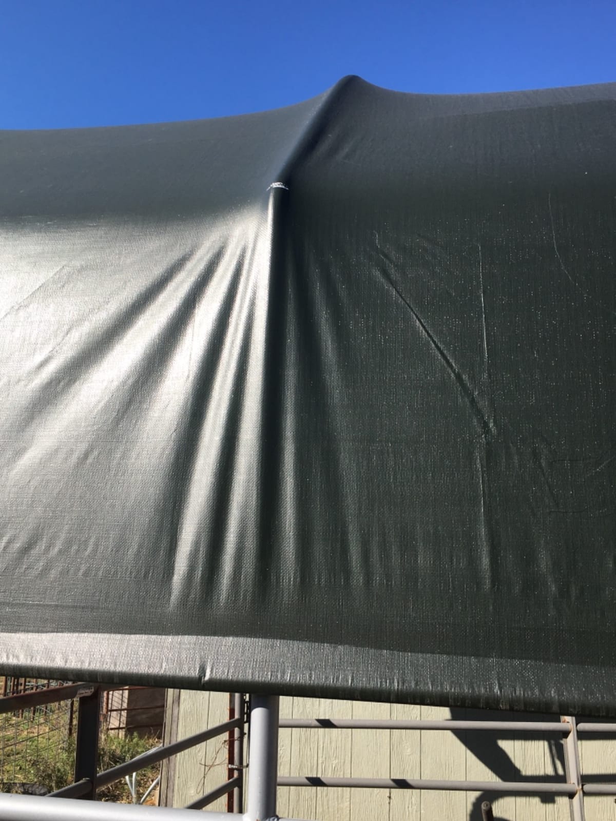 ShelterLogic 10' x 10' Powder Coated Green Corral Shelter Livestock Shade customer photo 1