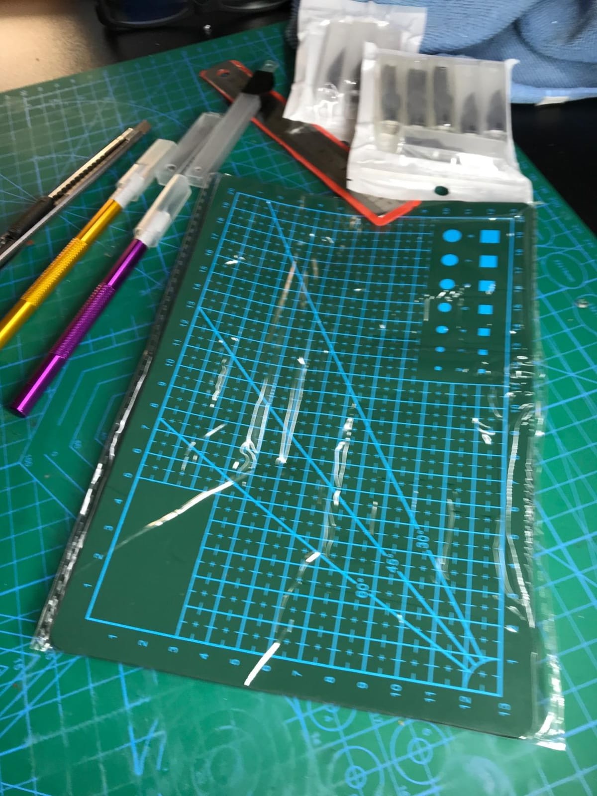DIYSELF 55 PCS Exacto Knife Set, Hobby Knife Kit, A5 Mat & Blades Included customer photo 2