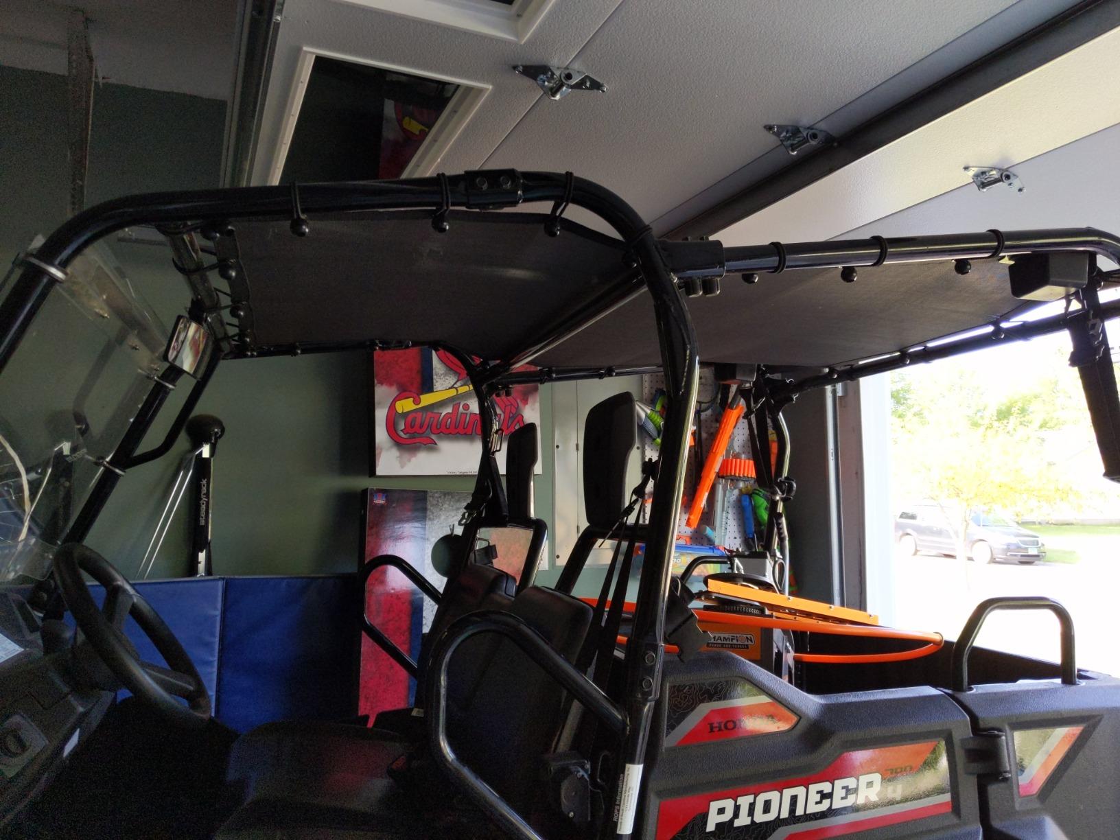 Sun Shade Top for Honda Pioneer 1000-5 UTV Mesh Sunshade, Gray | Soft Top Roof Cover, Blocks UV Rays, Easy Installation, Reduce Wind and Driving Noise, Strong Materials, 10 Year Warranty customer photo 2