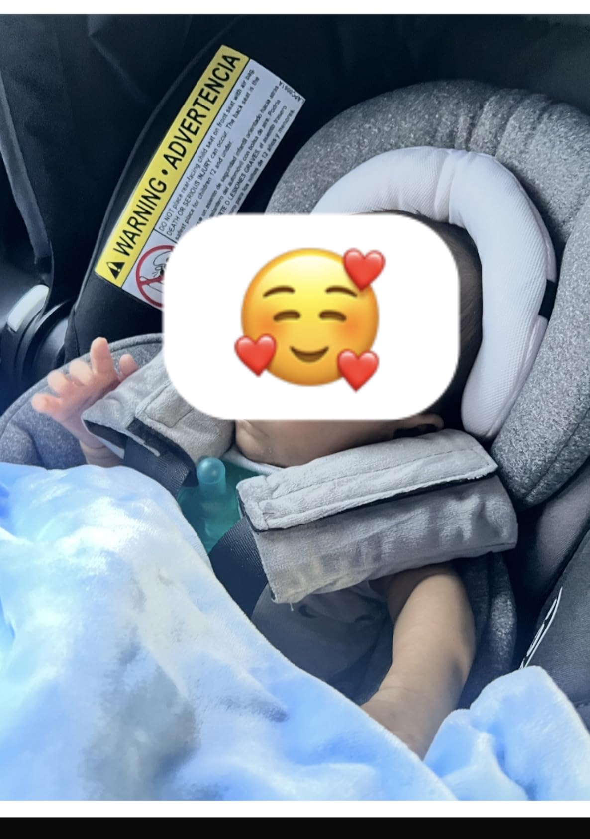 COOLBEBE Seat Belt Pillow for Kids, Extra Soft Toddler Travel Pillow | For Car Seat, Universal Carseat Strap Cushion Pads for Childs Baby People Adults, Black customer photo 2