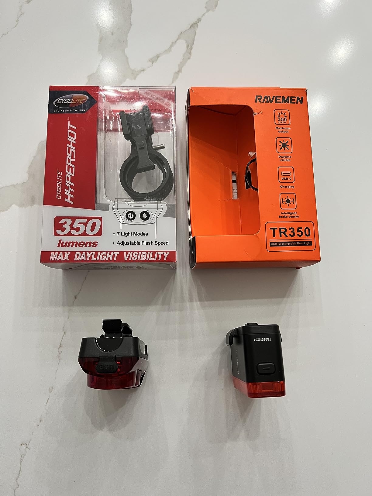 Cygolite Hypershot 350 Lumen Bike Tail Light - 7 Night & Daytime Modes - User Adjustable Flash Speeds - Compact & Durable - IP64 Water Resistant - Saddle Rail Mount Version - USB Rechargeable customer photo 1