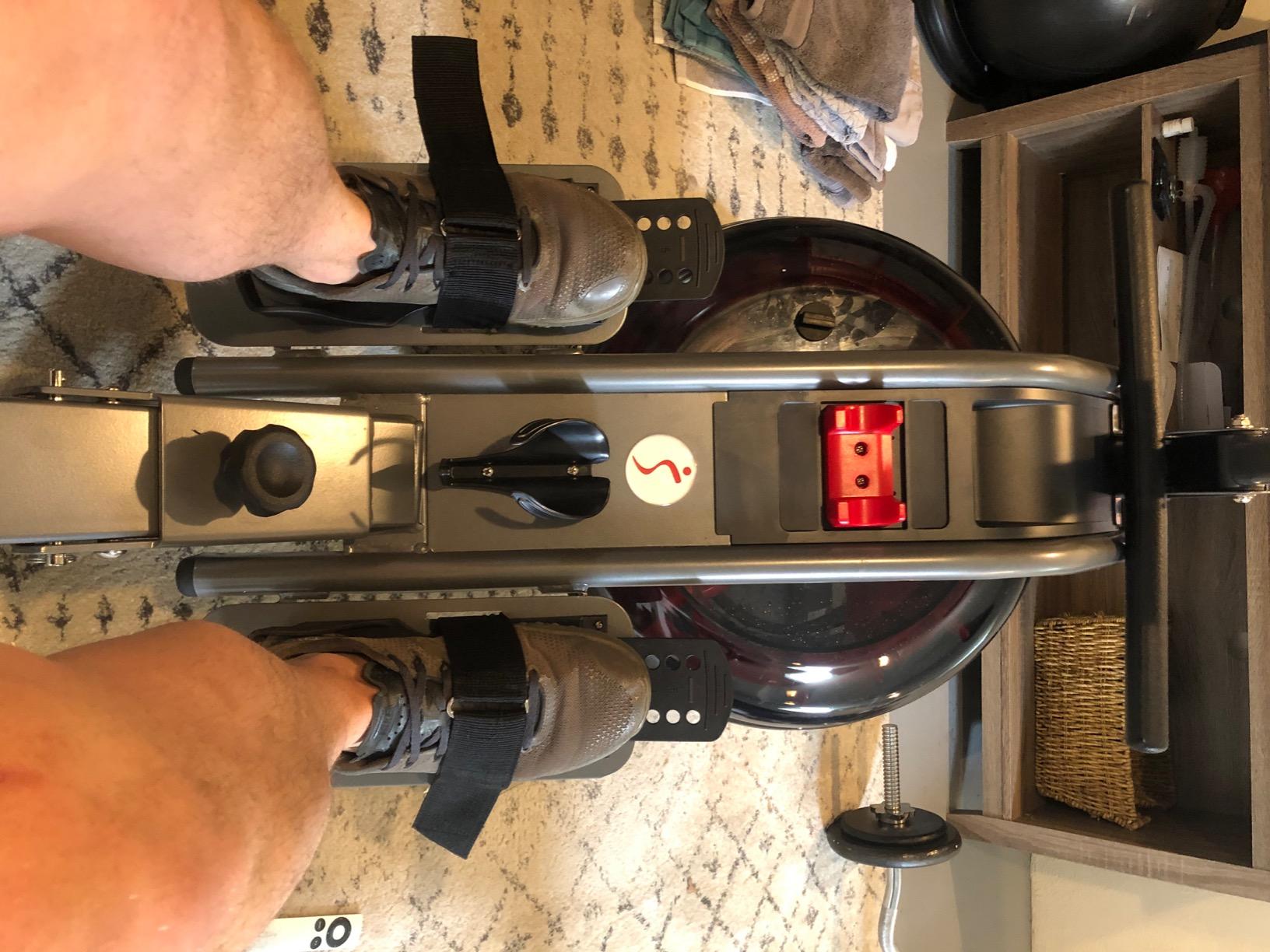 Sunny Health & Fitness AquaStrive Series Smart Water Rower, 300LB Capacity Plus Dynamic Hydro Resistance for Home Cardio Workout, Free SunnyFit Training App Connection customer photo 1