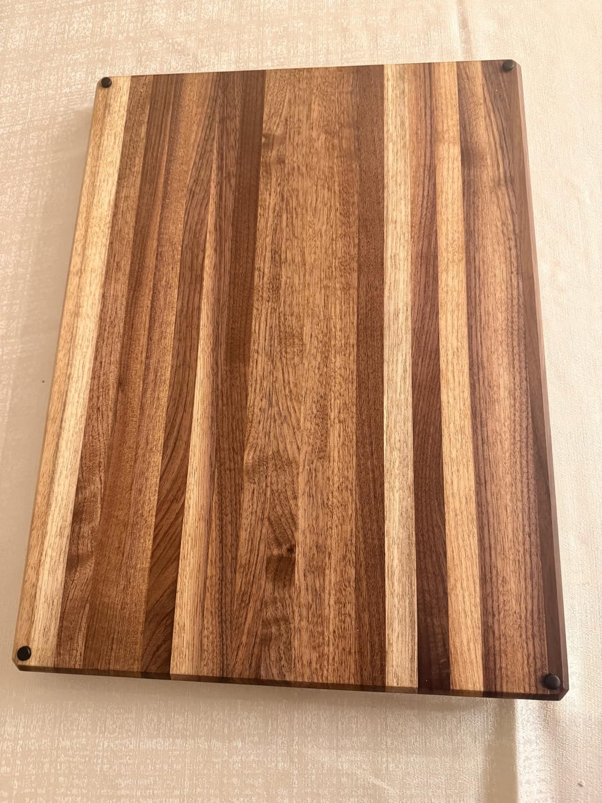 Sonder Los Angeles Alfred Cutting Board, End Grain Walnut, 17x13x1.5 in | Made in USA, Non-toxic, Non-Slip Feet, Juice Groove & Sorting Compartments, Built-in Handles, Gift Box Included, 7.5 lbs customer photo 1