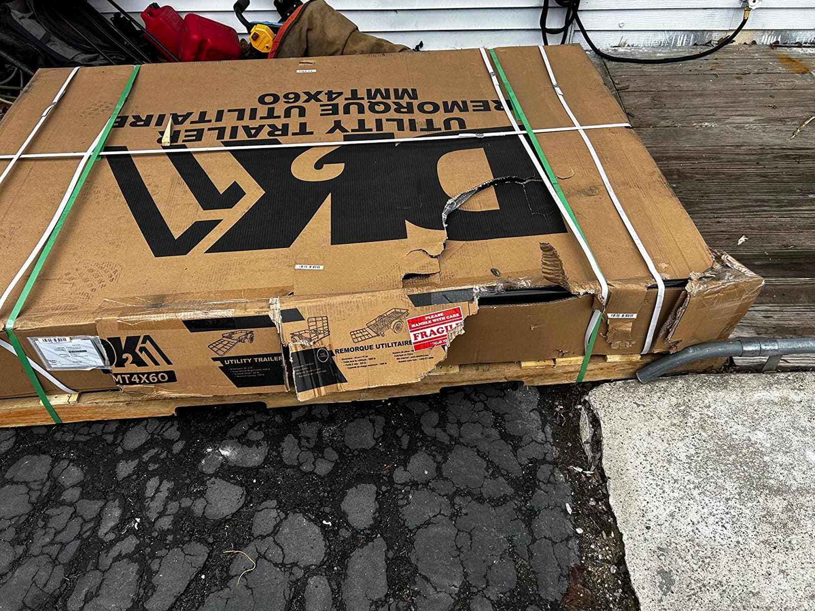 DK2 4 ft. x 6 ft. Single Axle Black UV Powder Coated Open Rail Utility Trailer customer photo 1
