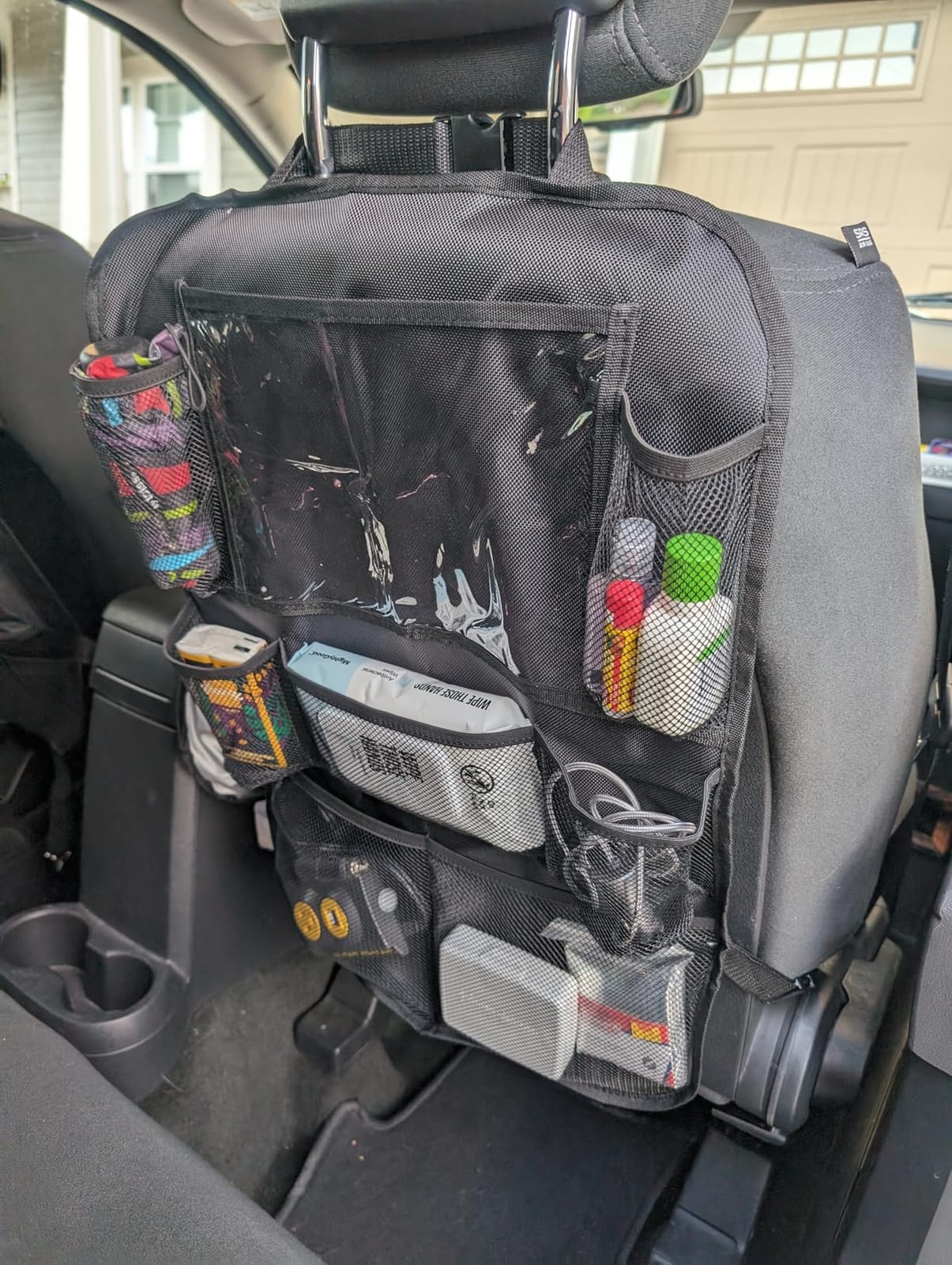 ONE PIX Backseat Car Organizer Mats Back Seat Organizers and Storage Bag with Touch Screen Tablet Holder for Kids Toddlers Car Seats, Travel Accessories, Road Trip Essentials Kids customer photo 2