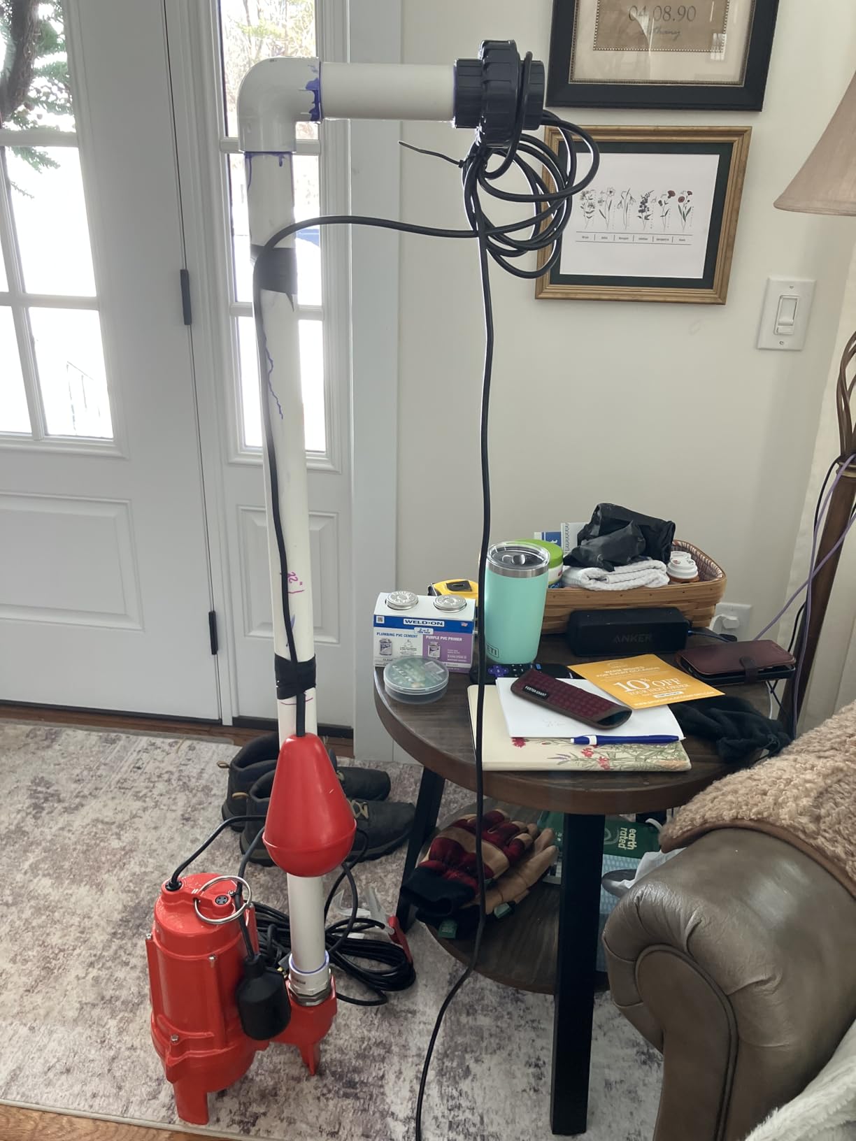 Red Lion RL50WA Heavy Duty Sewage Pump, Automatic Sewage Ejector Pump with Tethered Float Switch, 1/2 HP, 7200 GPH, Cast Iron customer photo 2