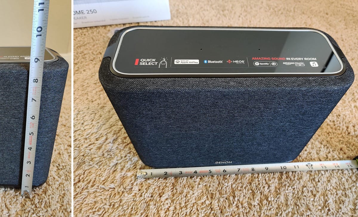 Denon Home 250 Wireless Smart Speaker, Bluetooth Stereo Speaker, Black | 0.75