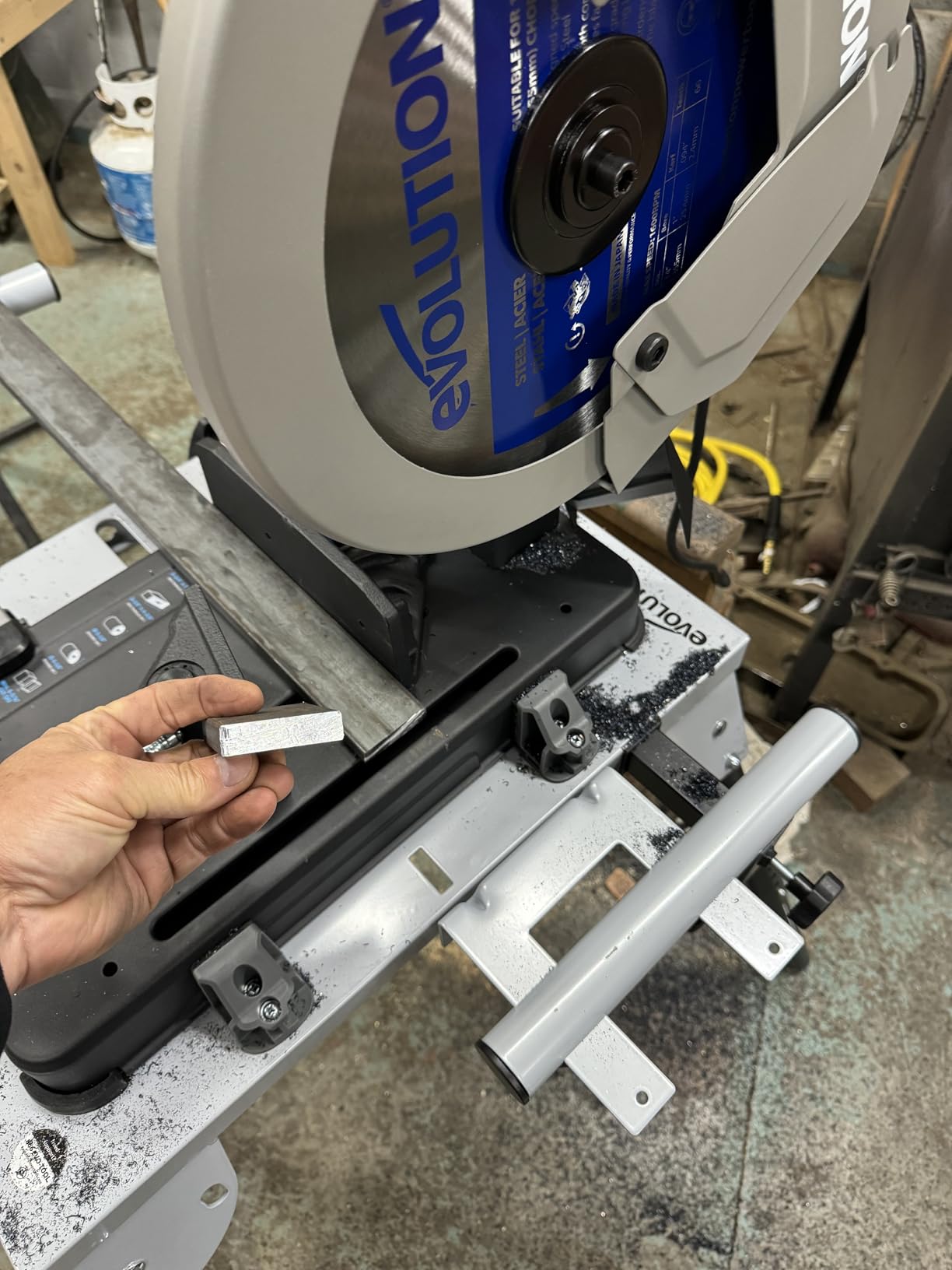 Evolution S355CPSL - Heavy Duty 14 Inch Metal Cutting Chop Saw W/ 14 Inch Carbide-Tipped Blade | Dry Cut | Miter 45° | Chop Saw For Cutting Metal - Accurate. Powerful. Reliable customer photo 1