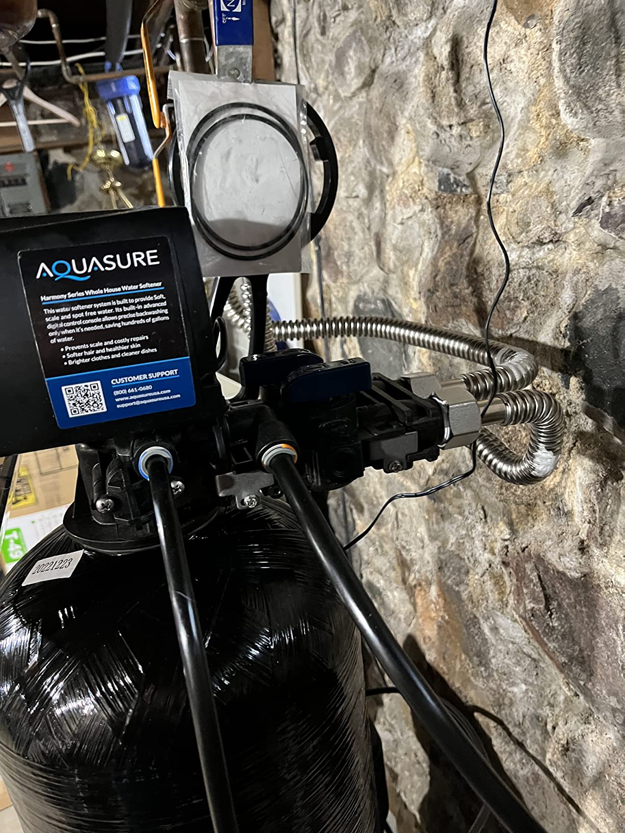 Aquasure Harmony Series 48,000 Grain Water Softener with Fine Mesh Resin for Iron Removal and Pleated Sediment Pre-Filter (48,000 Grain) customer photo 1
