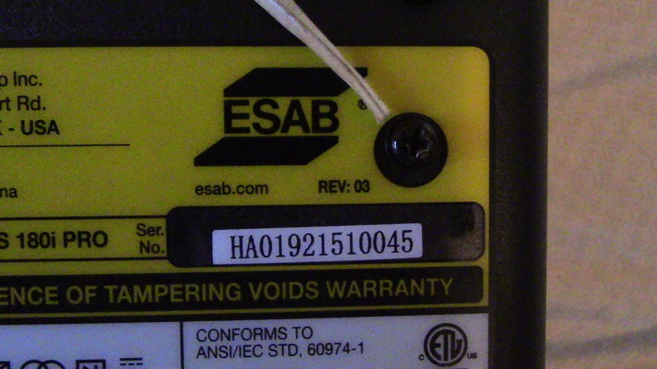 ESAB MiniArc Rogue ES 180i Stick Welding System, Dual Voltage Input, Adjustable Hot Start/Arc Force, Stick 6010 Mode, Power Factor Control, Electrodes up to 5/32
