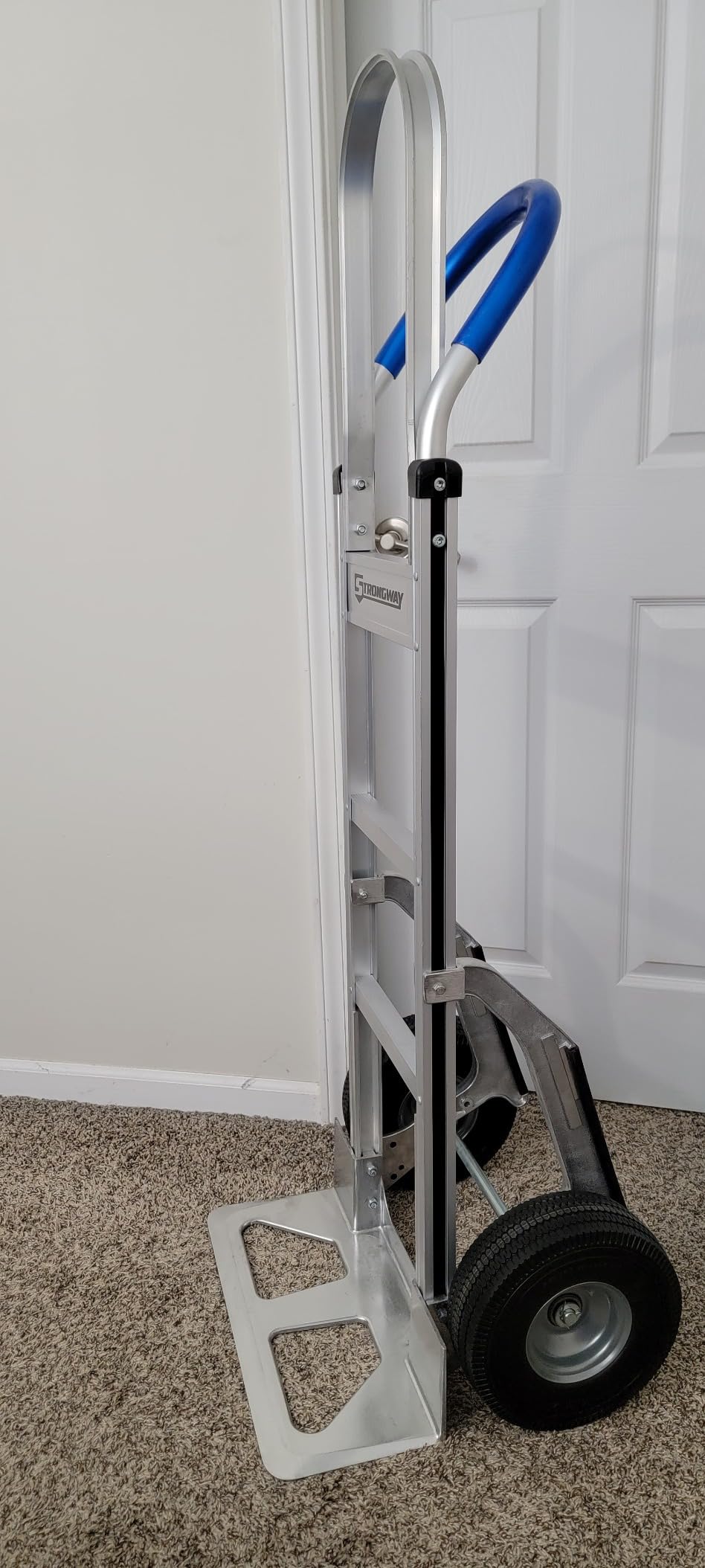 Strongway Aluminum Hand Truck/Stair Skid, 660-Lb., 10in. Poly Wheels - Bulky-load Handling Across Steps customer photo 1