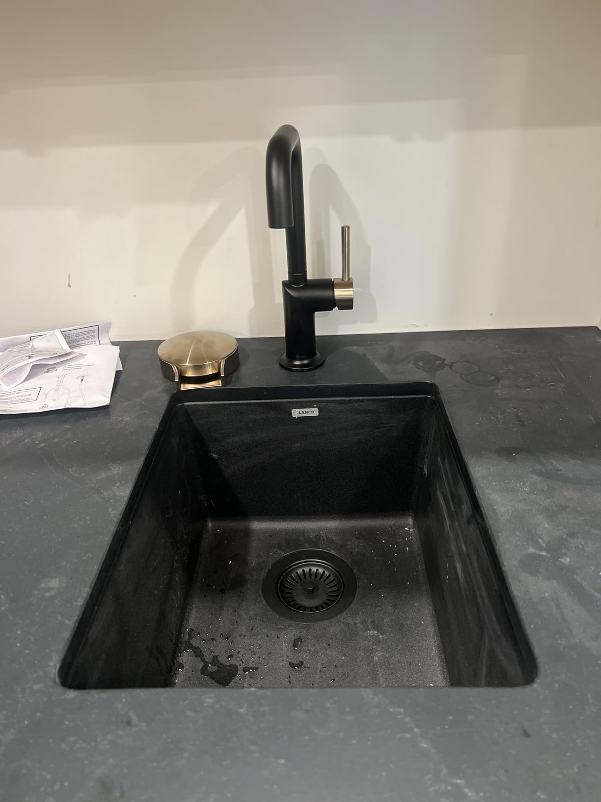 Delta Brushed Gold Metal Glass Rinser for Kitchen Sink, Cup Washer for Sink, Bottle Washer, Champagne Bronze GR250-CZ customer photo 1