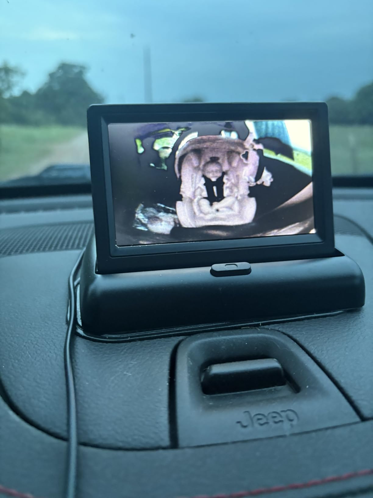 Baby Car Mirror with 4.3'' HD Night Vision Function Display, Safety Car Seat Camera with Wide Crystal Clear View, Easily Observe The Baby's Move(Not USB) customer photo 1