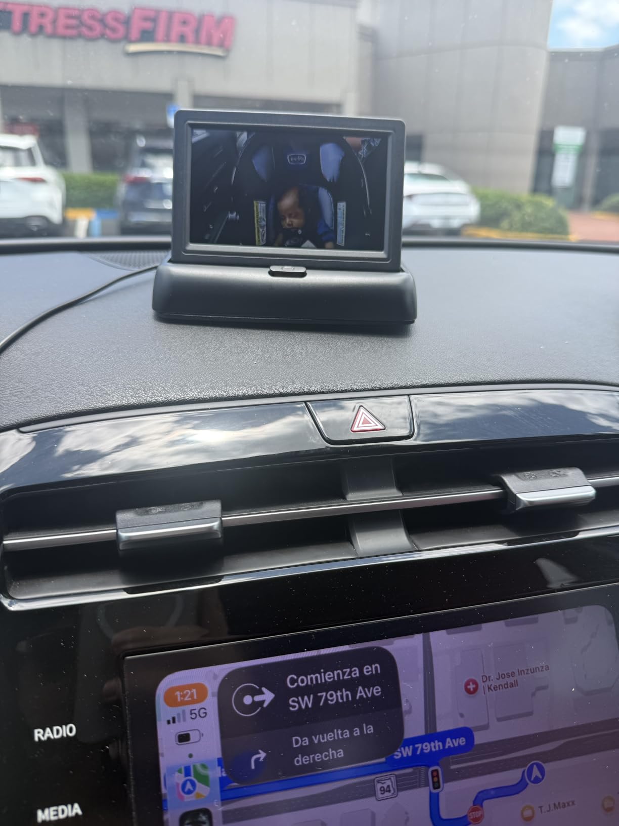 Baby Car Mirror with 4.3'' HD Night Vision Function Display, Safety Car Seat Camera with Wide Crystal Clear View, Easily Observe The Baby's Move(Not USB) customer photo 2