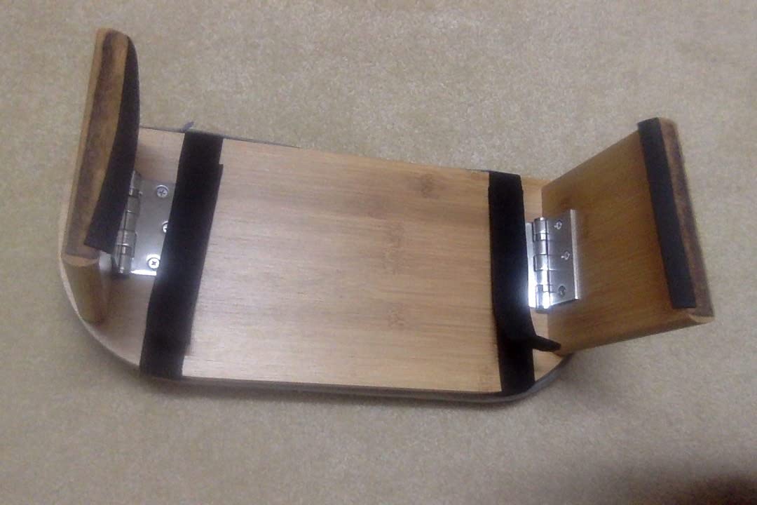 Florensi Folding Bamboo Meditation Chair 18 x 7 x 6 in Grey Kneeling Bench customer photo 2
