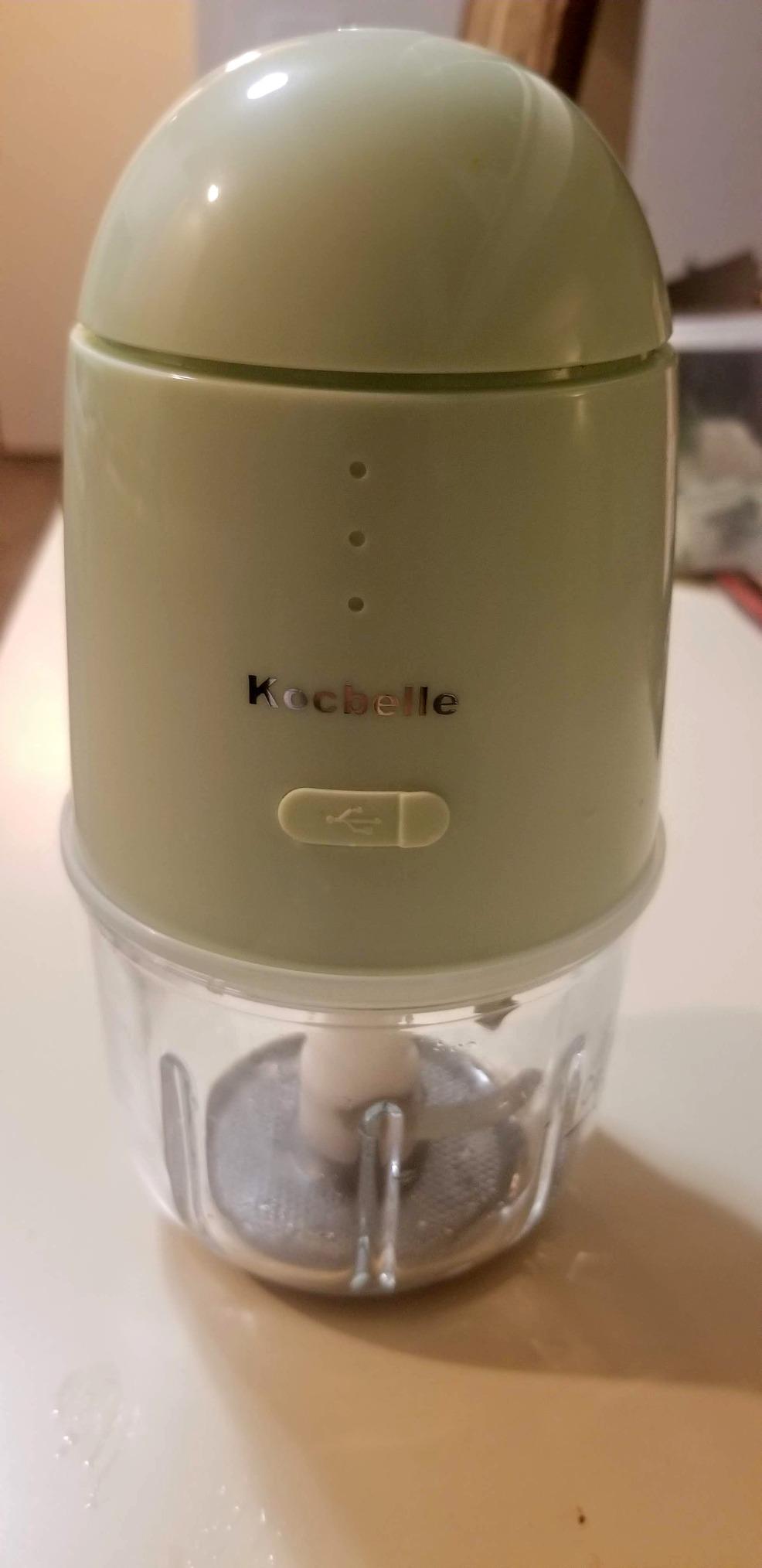 Food Processor - Cordless Mini Food Processor & Portable Small Food Chopper for Vegetables Fruit Salad Onion Garlic,Kitchen,1.3Cup 10 0z,150 Watts,Glass Container Dishwasher Safe (Green) customer photo 1