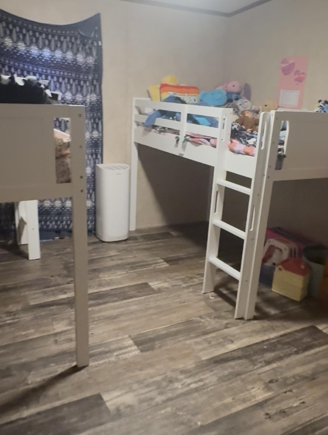 Delta Children Twin Loft Bed with Guardrail and Ladder (Coordinates with Loft Bed Tents Sold Separately), White customer photo 2