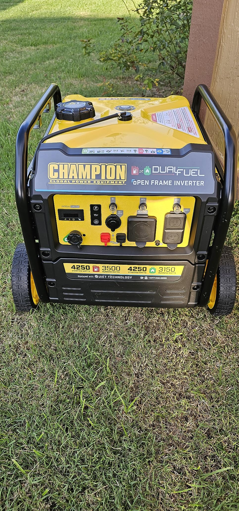 Champion Power Equipment 4250-Watt Dual Fuel RV Ready Portable Open Frame Inverter Generator with Quiet Technology customer photo 2