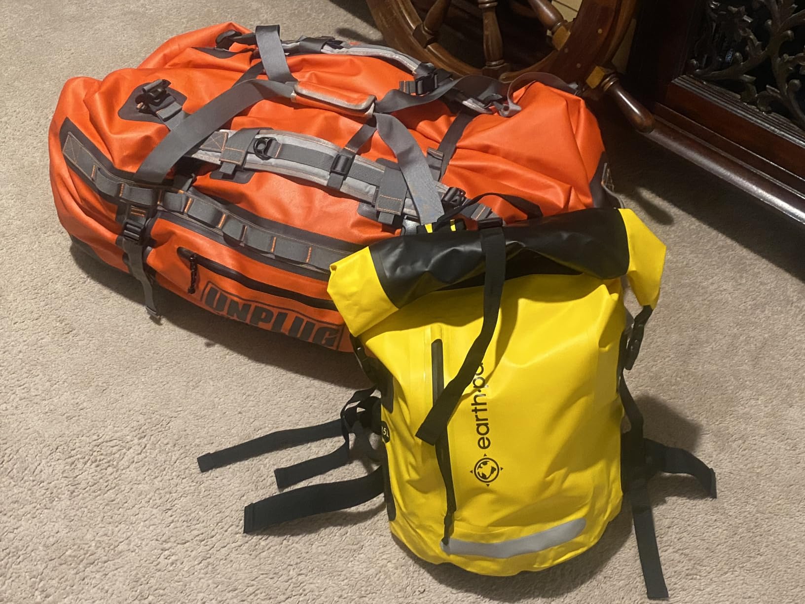 UNPLUG Ultimate Adventure | 1680D Heavy Duty Waterproof Bag | Large Travel Bag which can be Used for Camping, Motorcycling, Boating, or Hunting | 110L Storm Grey customer photo 1