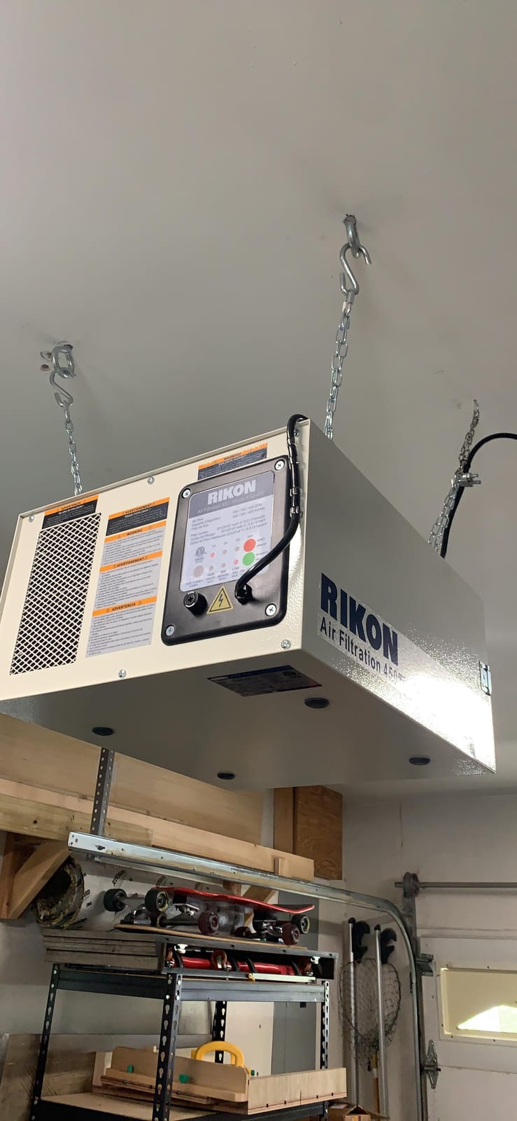 RIKON 62-450 3-Speed Remote-Controlled Air Filtration System (250/350/450 CFM) for large rooms up to 400 Square Feet - Circulates and Cleans Air 8 Times Per Hour! customer photo 1