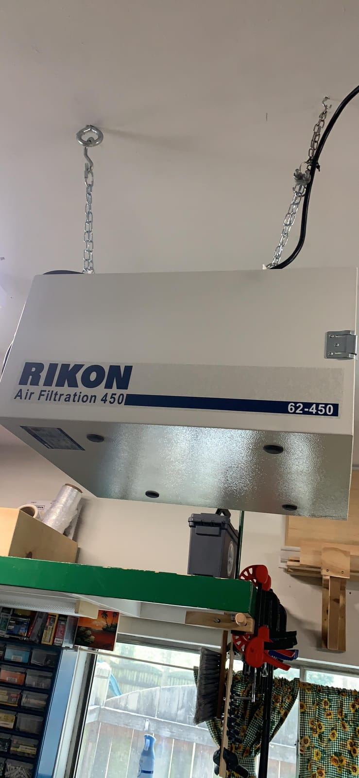 RIKON 62-450 3-Speed Remote-Controlled Air Filtration System (250/350/450 CFM) for large rooms up to 400 Square Feet - Circulates and Cleans Air 8 Times Per Hour! customer photo 2