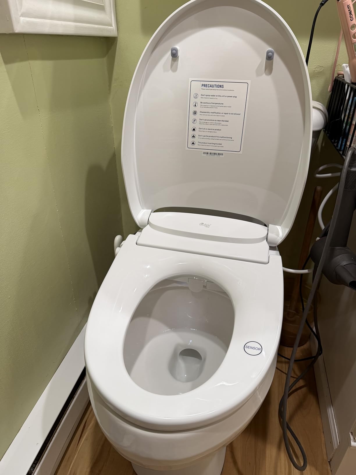 Bio Bidet DLS Premium Heated Bidet Seat, Warm Water & Air Dryer, Auto Open and Slow Close Lid, Elongated customer photo 2