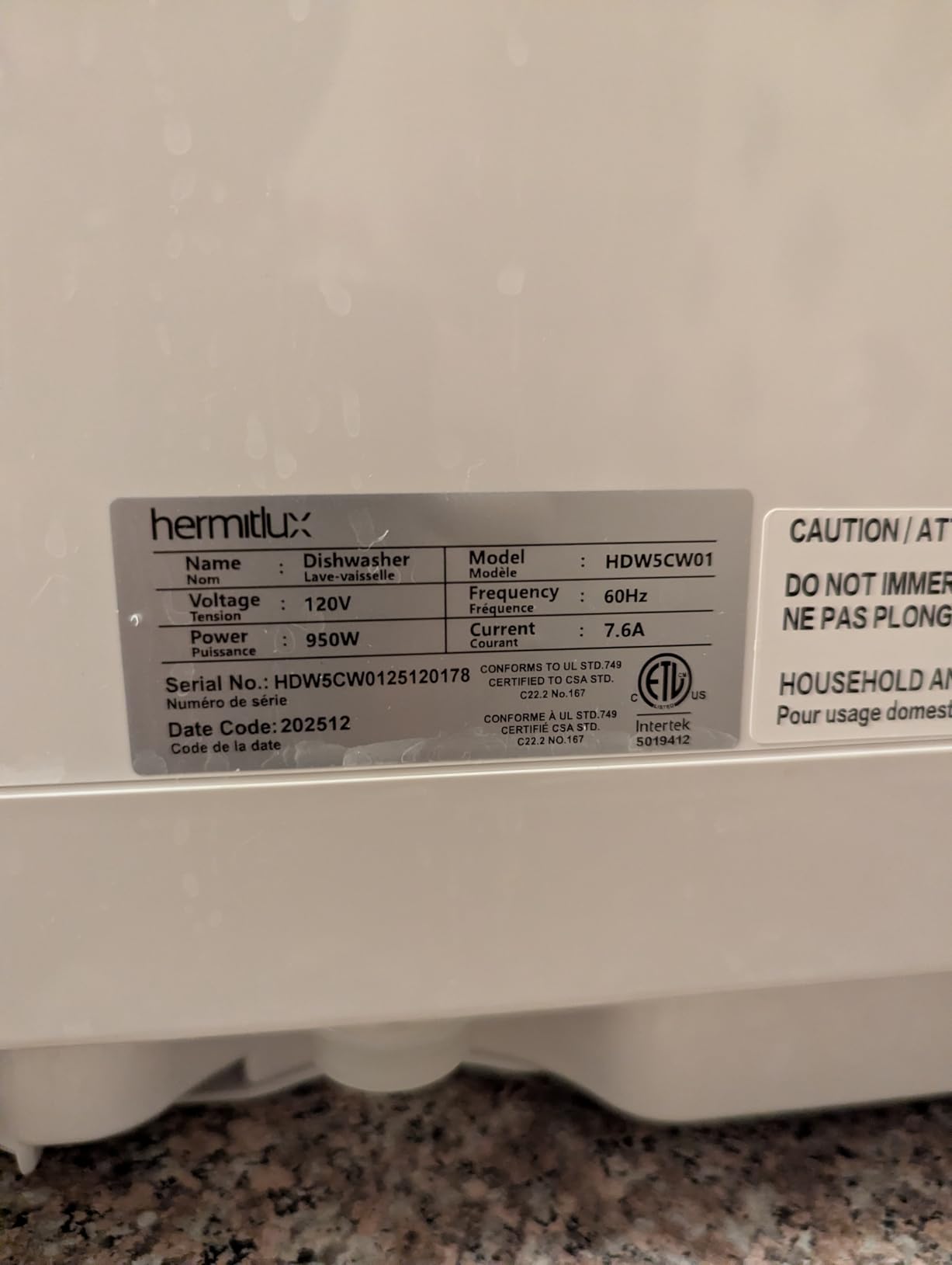 Hermitlux Countertop Portable Dishwasher, Built-in 5-Liter Water Tank | 5 Washing Programs, Transparent Glass Door, No Hookup Needed for RV, Apartments & Small Kitchens customer photo 2