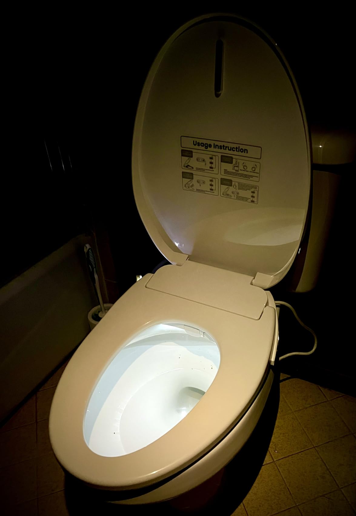 VIVOHOME Smart Electric Bidet Toilet Seat with Heated Seat, Warm Air Dryer, Self-Cleaning Nozzle for Rear and Front Cleansing, Soft Close Lid, Nightlight customer photo 1