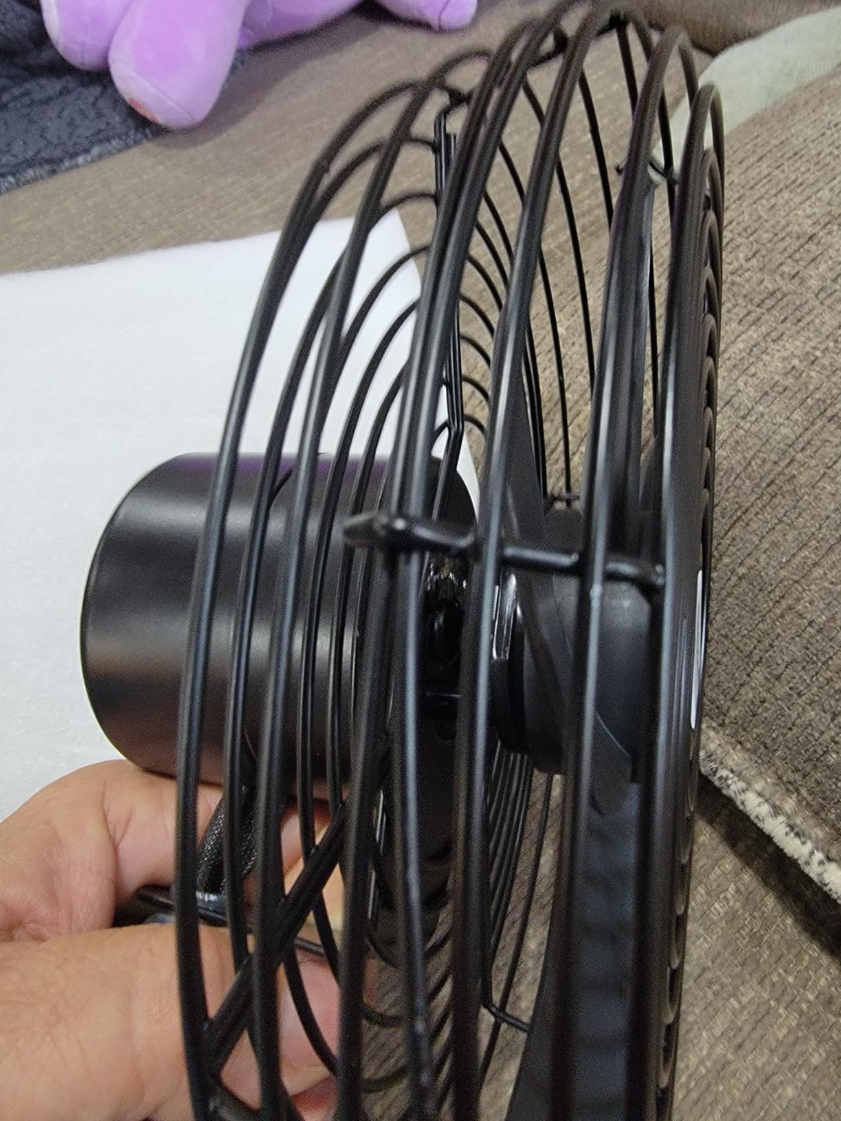 Facon 12V RV Cooling Fan with 2 Speed Switch, Dia: 8-3/4'', Heavy Duty Black Metal Car Fan, for Auto Truck, RV, Camper, Trailer, Car, Buses and Boats customer photo 2