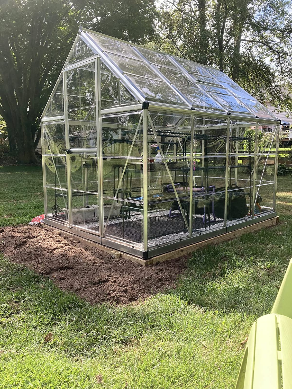 EAGLE PEAK Greenhouse Shelving Staging Double 4 Tier, Outdoor/Indoor Plant Shelves, 35