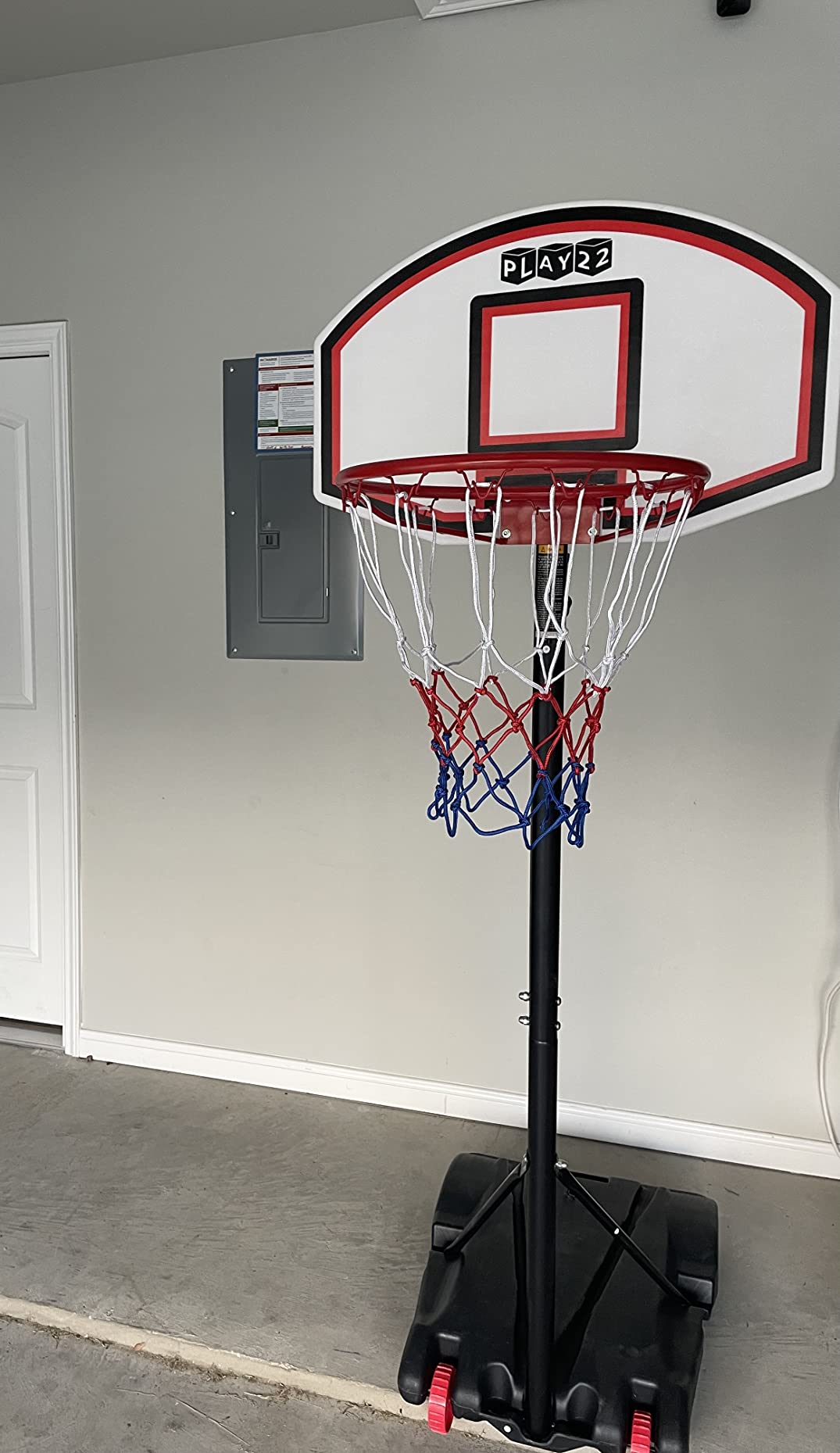 Play22 Kids Adjustable Basketball Hoop Height 5-7 FT - Portable Basketball Goals for Kids Teenagers Youth and Adults with Stand & Backboard Wheels Fillable Base customer photo 2