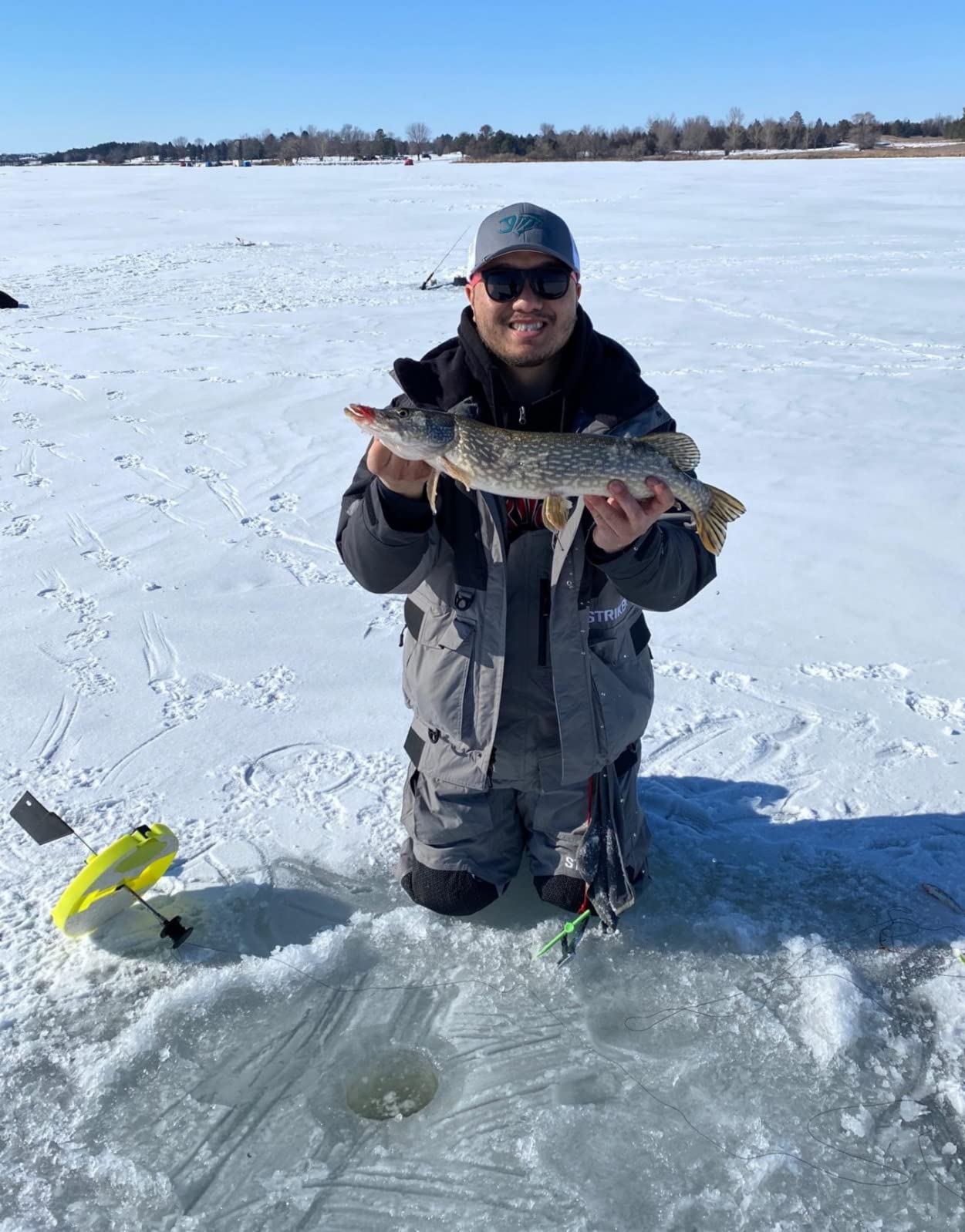 Striker Men's Apex Durable Lightweight Breathable Waterproof Outdoor Ice Fishing Bib with Sureflote Flotation Technology customer photo 1