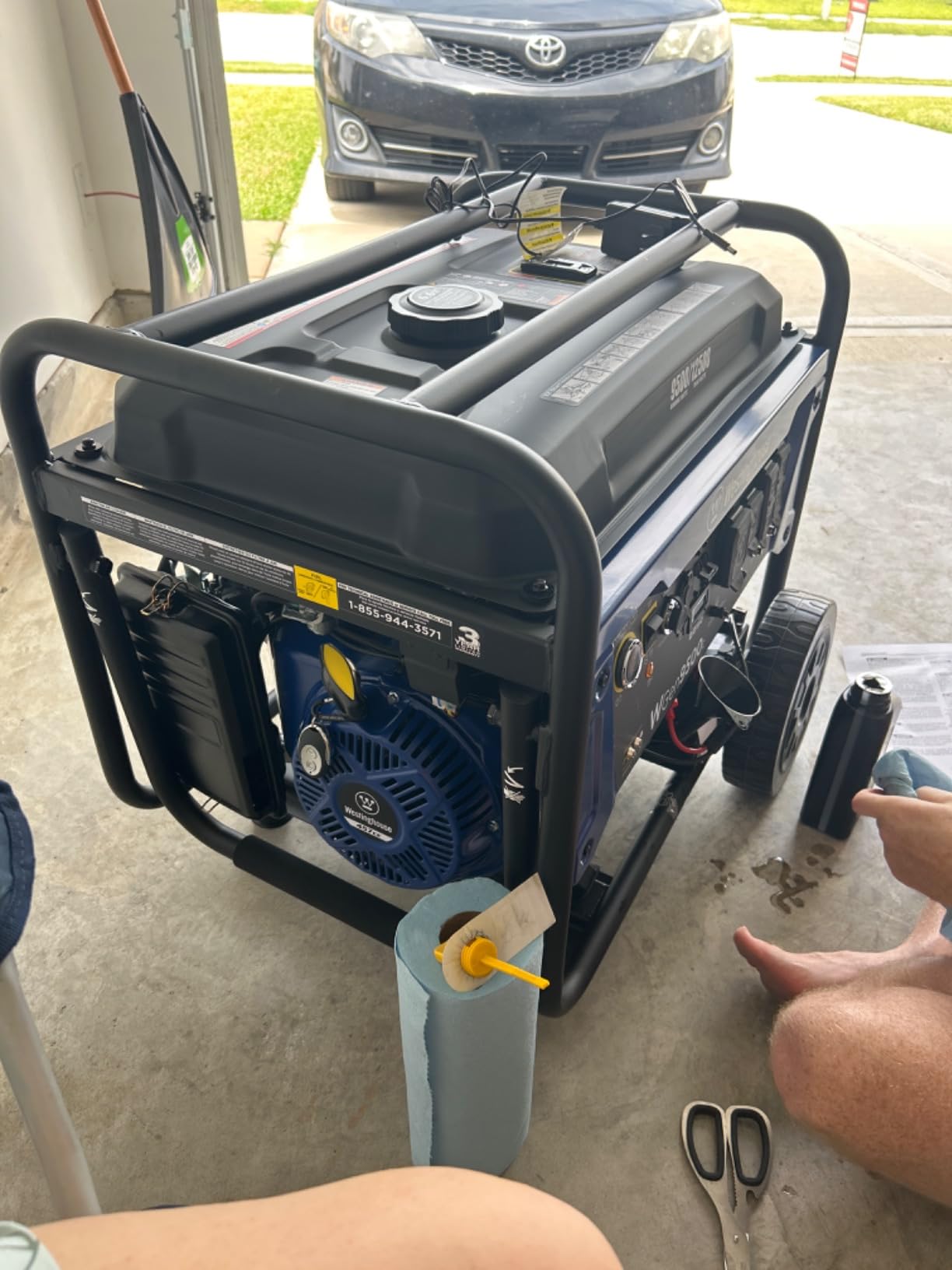 Westinghouse 12500 Peak Watt Home Backup Portable Generator, Remote Electric Start with Auto Choke, Transfer Switch Ready, Gas Powered, CO Sensor customer photo 1
