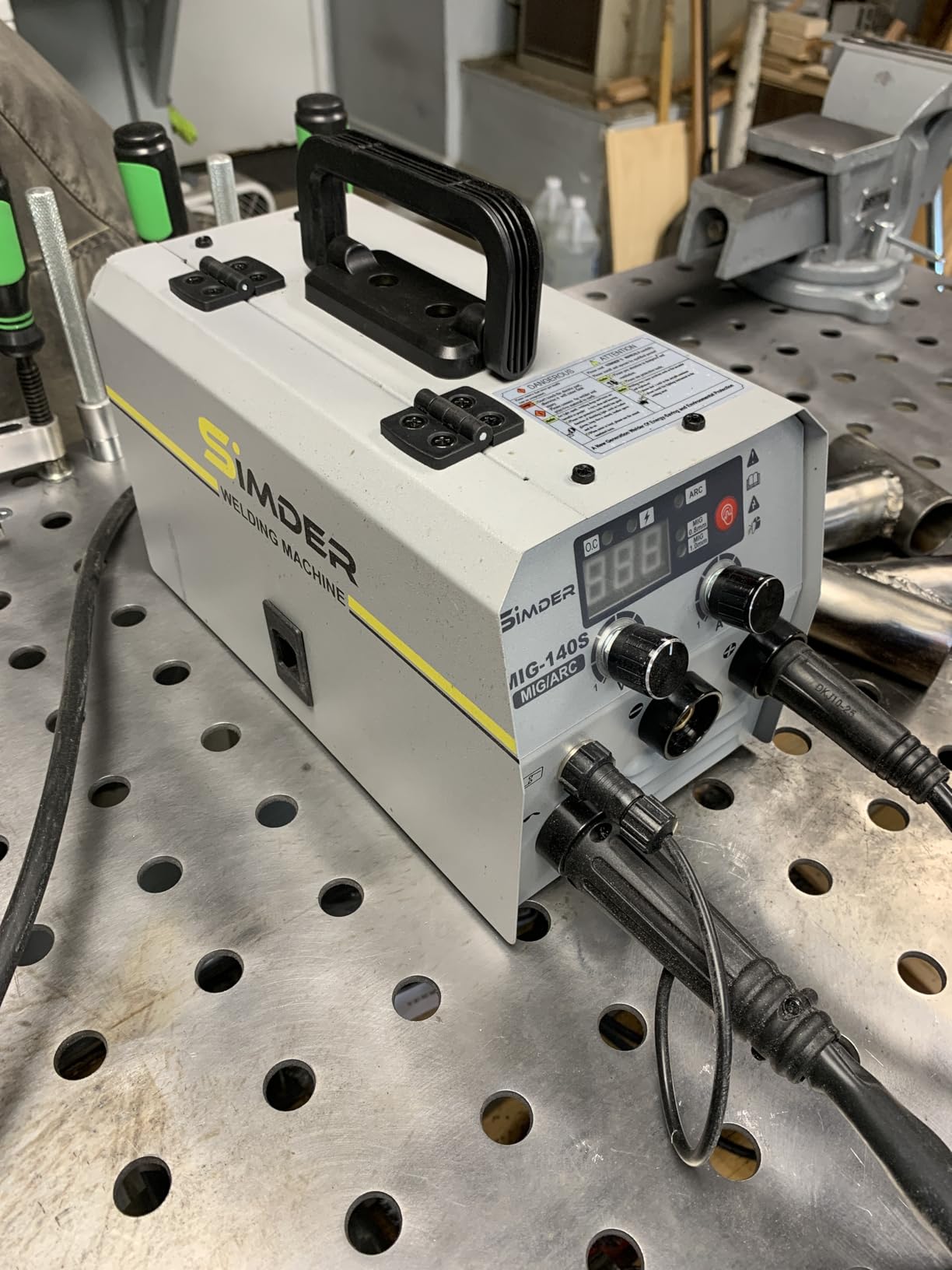 SSimder 140A MIG Welder 3 in 1, Dual Voltage Flux Core Lift TIG Stick | Auto Repair, Farm Fence, Home DIY, Garage Projects, Zero HF Interference, Synergic Control, 0.5lbs Wire Included customer photo 1