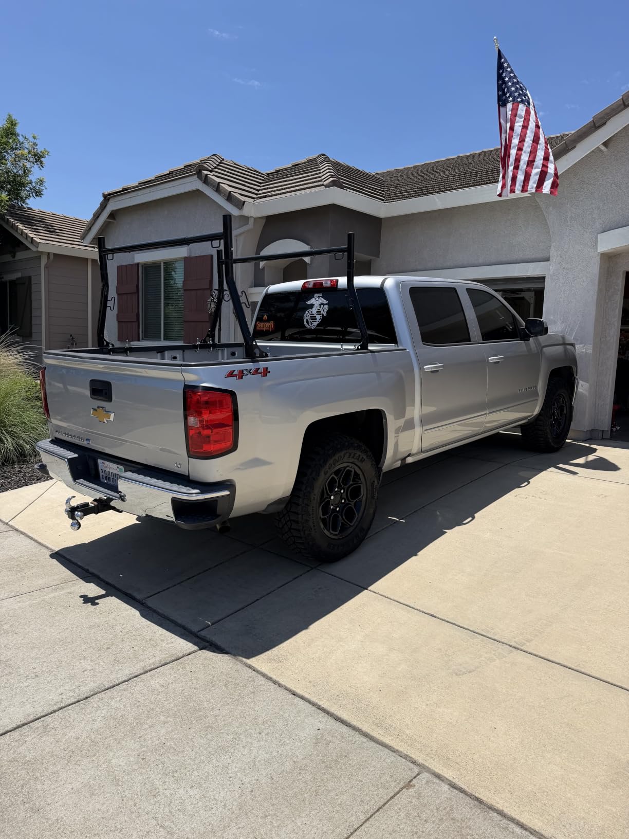 Ladder Rack for Truck Non-Drilling, 800 lbs Capacity customer photo 2