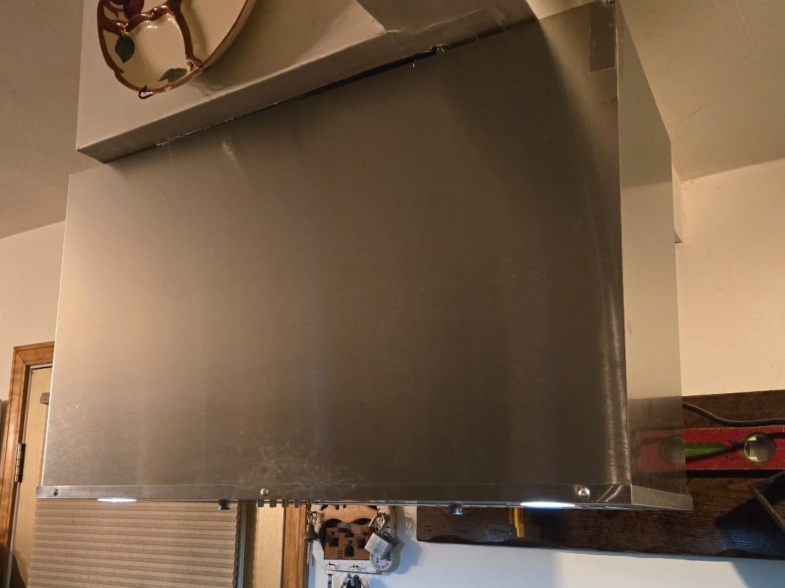 Range Hood Insert 30 inch, Stainless Steel Kitchen Vent Hood 600CFM, Built-in Kitchen Stove Hood w/Front Button Controls and Front LED Lights, Baffle Filters, Ducted/Ductless Convertible Duct customer photo 2