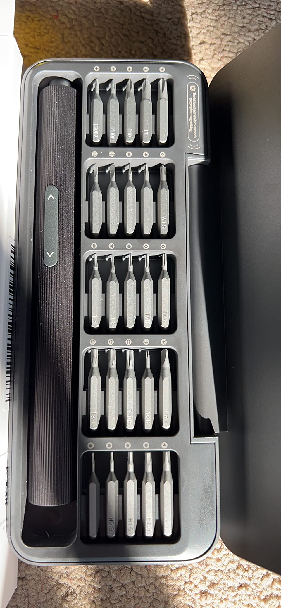 HOTO 25-in-1 Mini Electric Screwdriver, Precision Screwdriver Set | USB-C Rechargeable, Compact Magnetic Tool for Phone, Laptop, Camera, DIY Projects, Electronics Repair customer photo 2