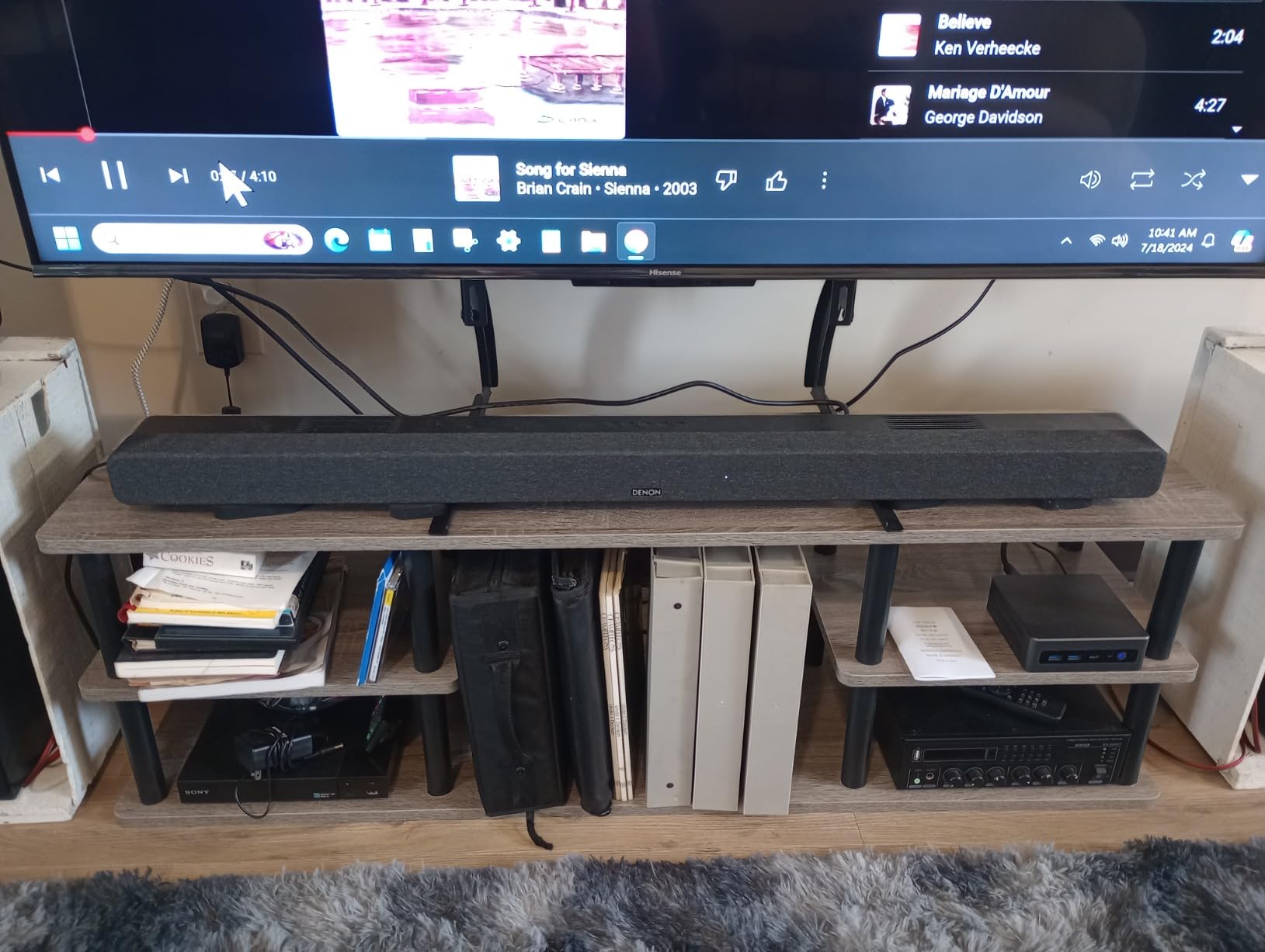 Denon DHT-S517 Sound Bar for TV with Wireless Subwoofer (2022 Model) | 3D Surround Sound, Dolby Atmos, HDMI eARC Compatibility, Wireless Music Streaming via Bluetooth, Quick Setup, Wall-Mountable customer photo 2