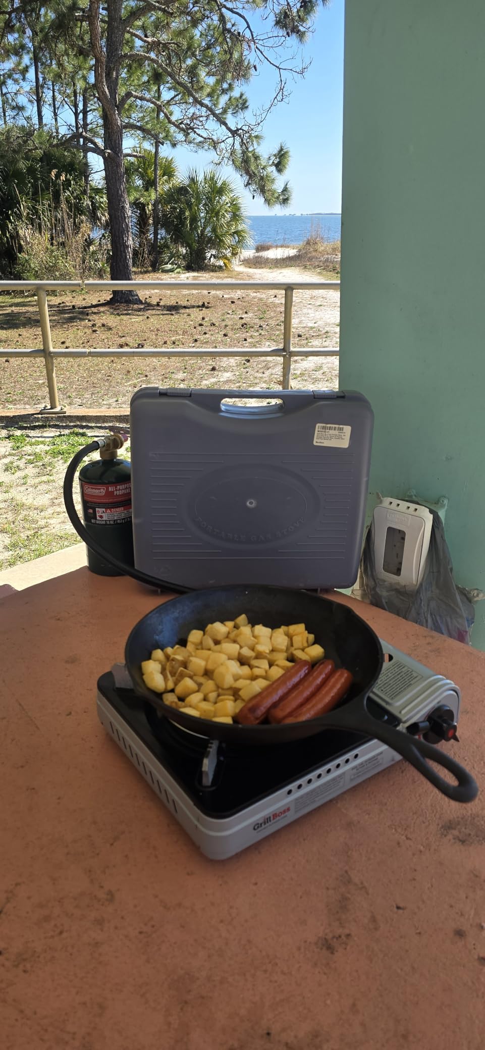 Grill Boss Dual Fuel Camp Stove - 12,000 BTU Butane & Propane Portable Stoves for Camping, Emergencies, BBQ, Hiking & Backpacking - Double Wind Guard, Instant Piezo Ignition System - 90057 customer photo 1