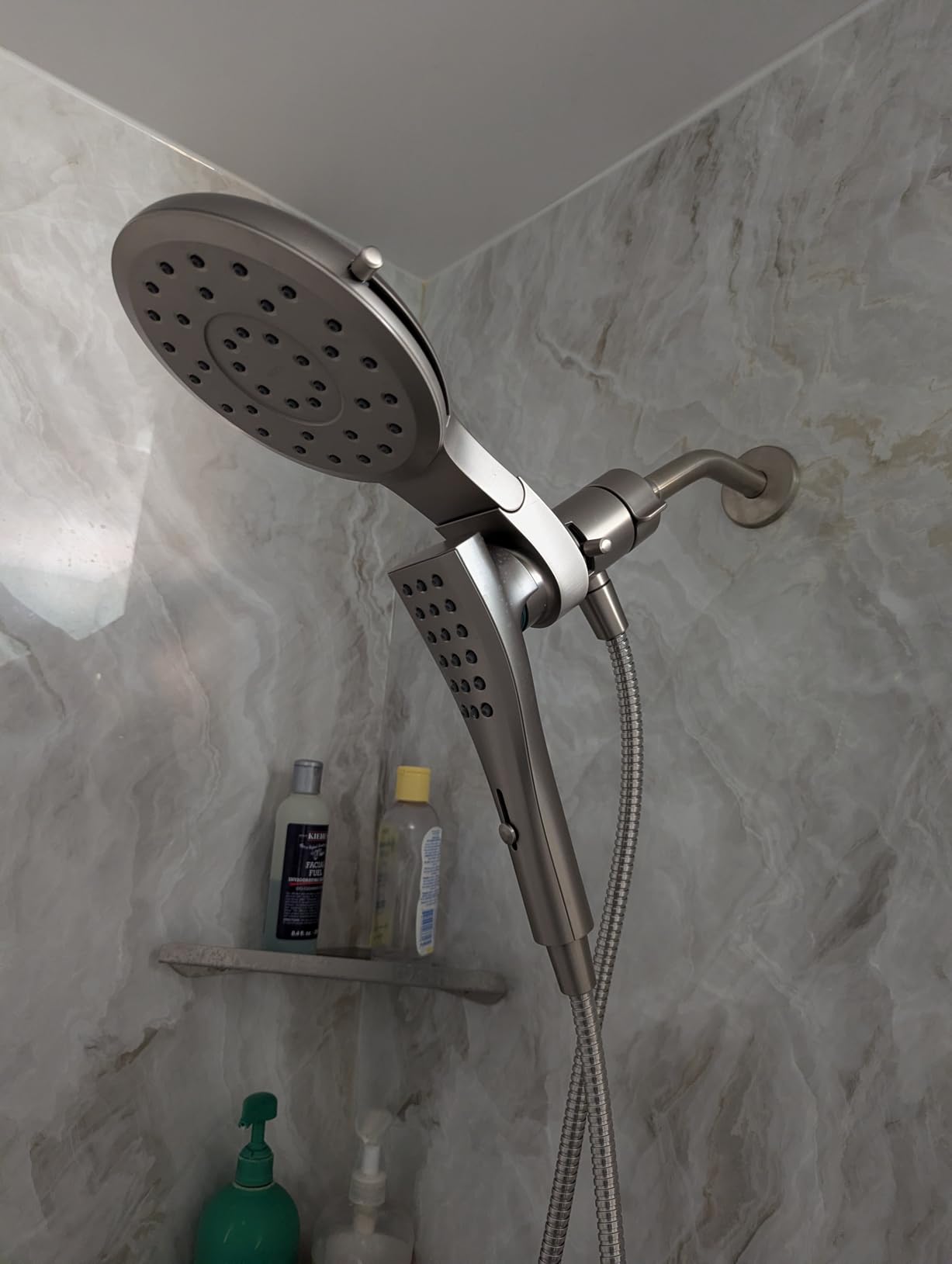 Moen Verso Showerhead Combo, Magnetix, Brushed Nickel 220C2EPSRN | Rain and handshower combo, Magnetix docking, Infiniti dial spray control, 60